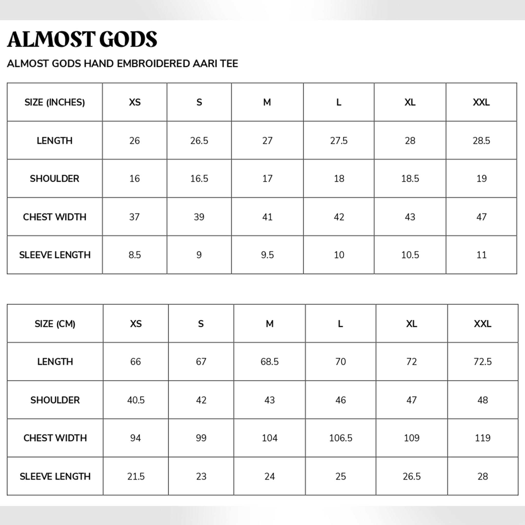 Almost Gods Hand Embroidered Aari T-Shirt (Brown)