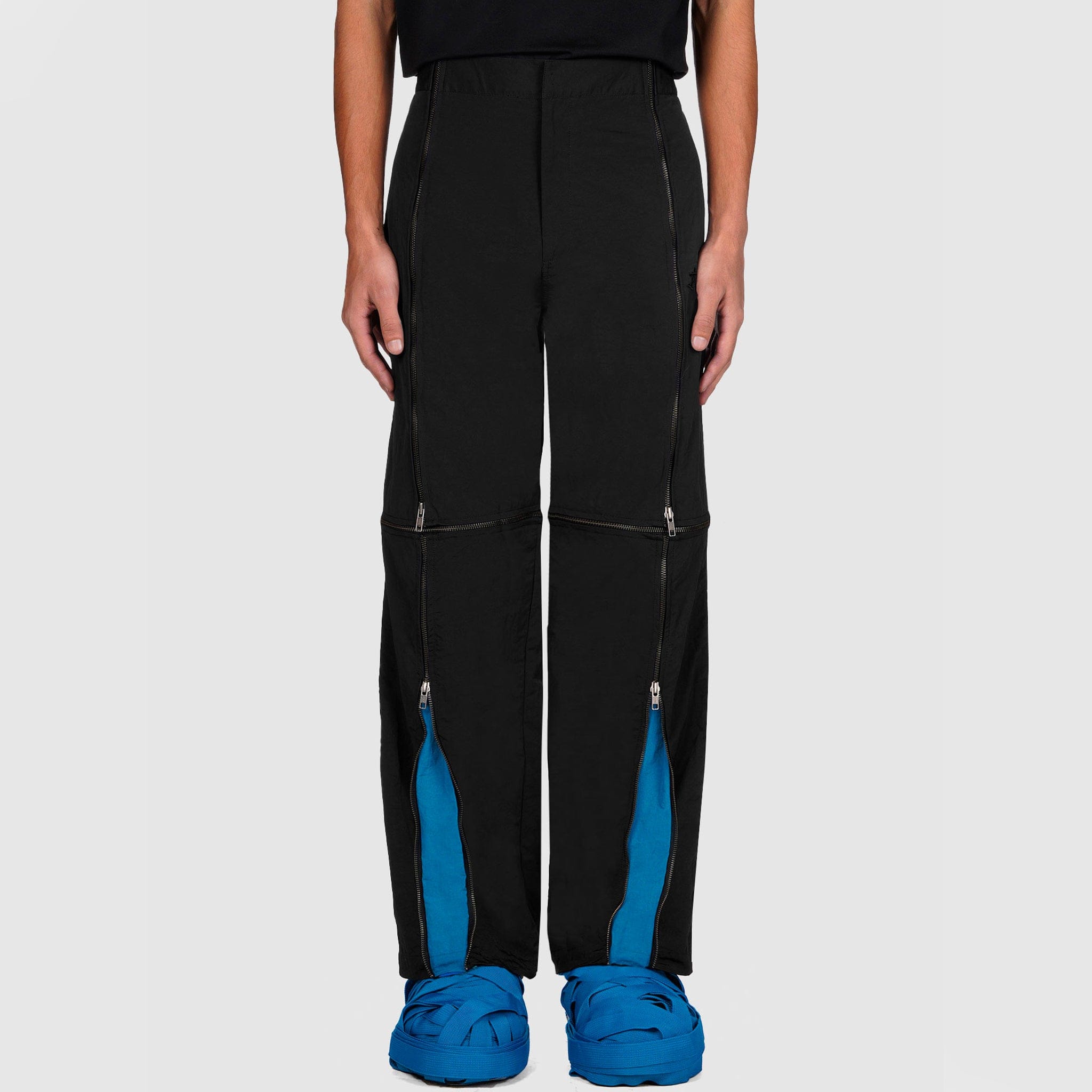 Almost Gods Crushed Nylon Detachable Zip Pants (Black)