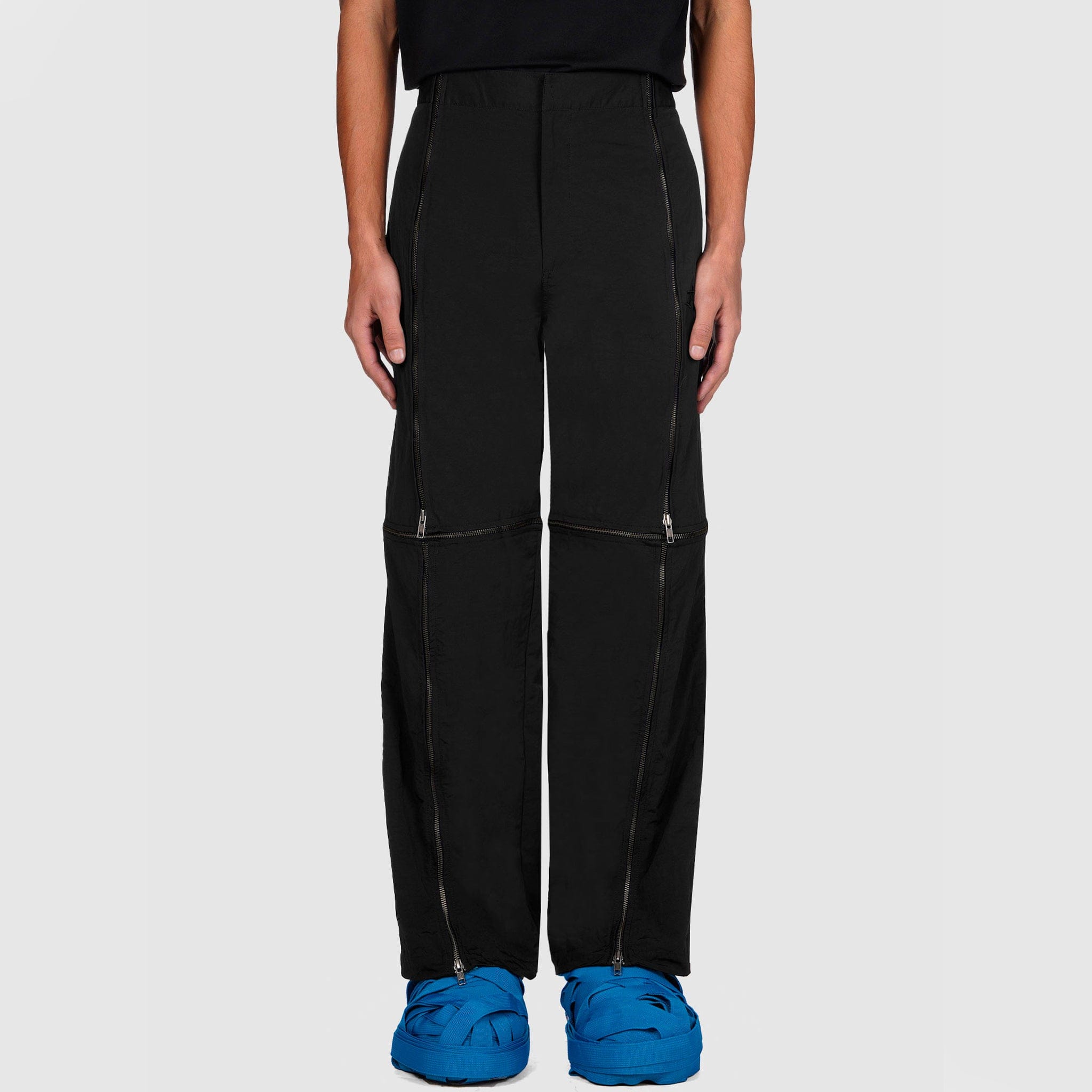 Almost Gods Crushed Nylon Detachable Zip Pants (Black)