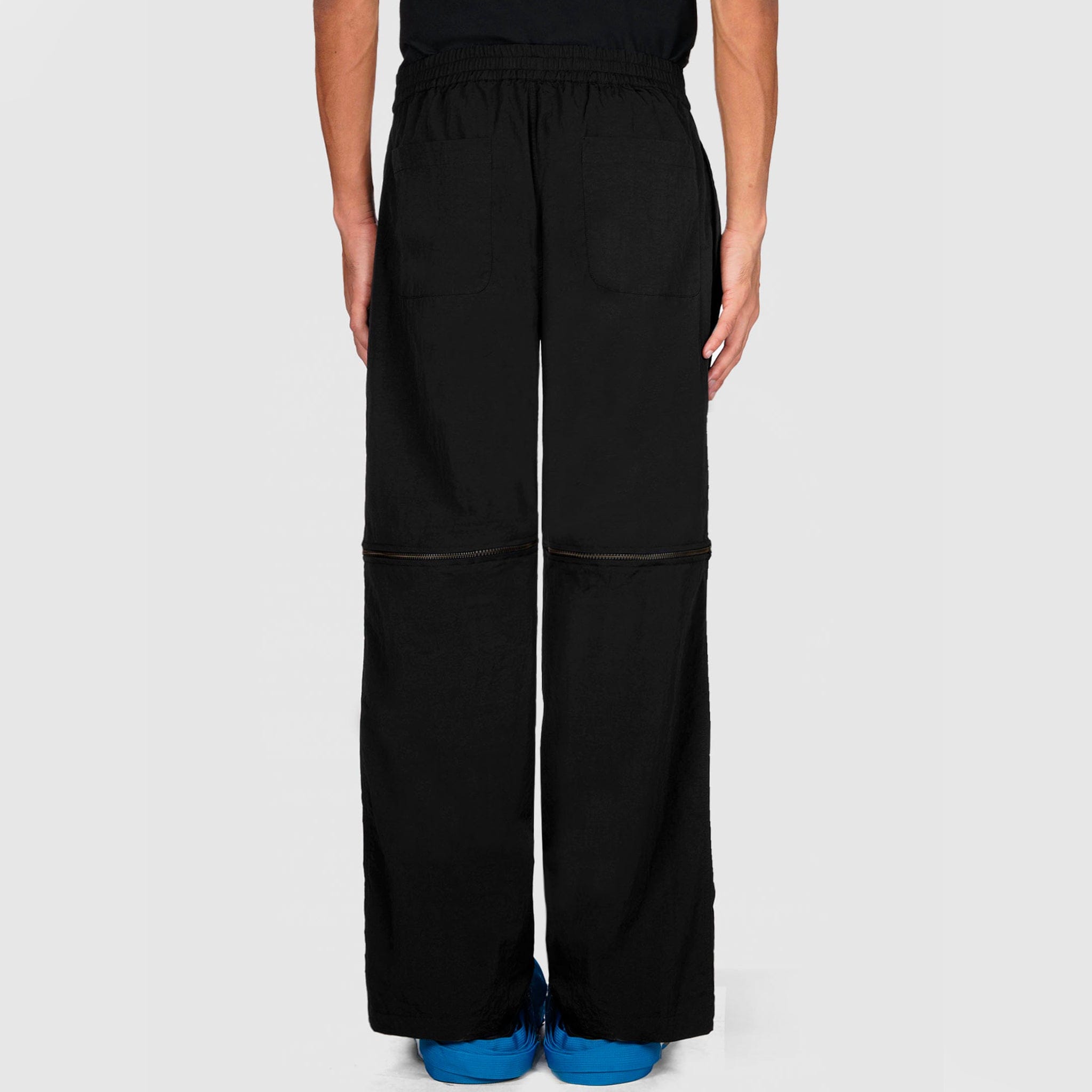 Almost Gods Crushed Nylon Detachable Zip Pants (Black)