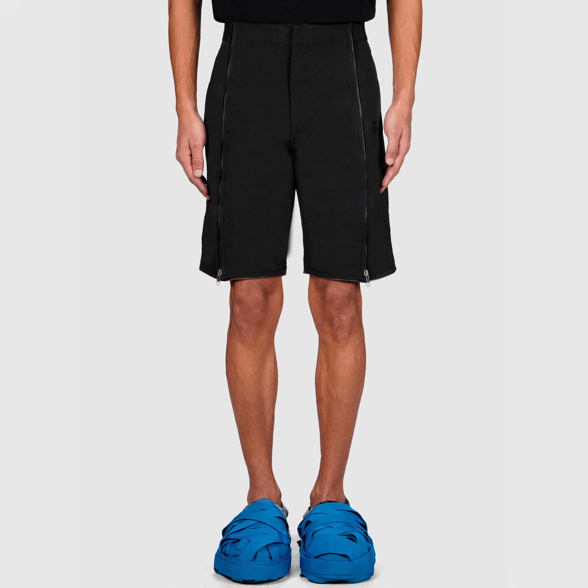 Almost Gods Crushed Nylon Detachable Zip Pants (Black)
