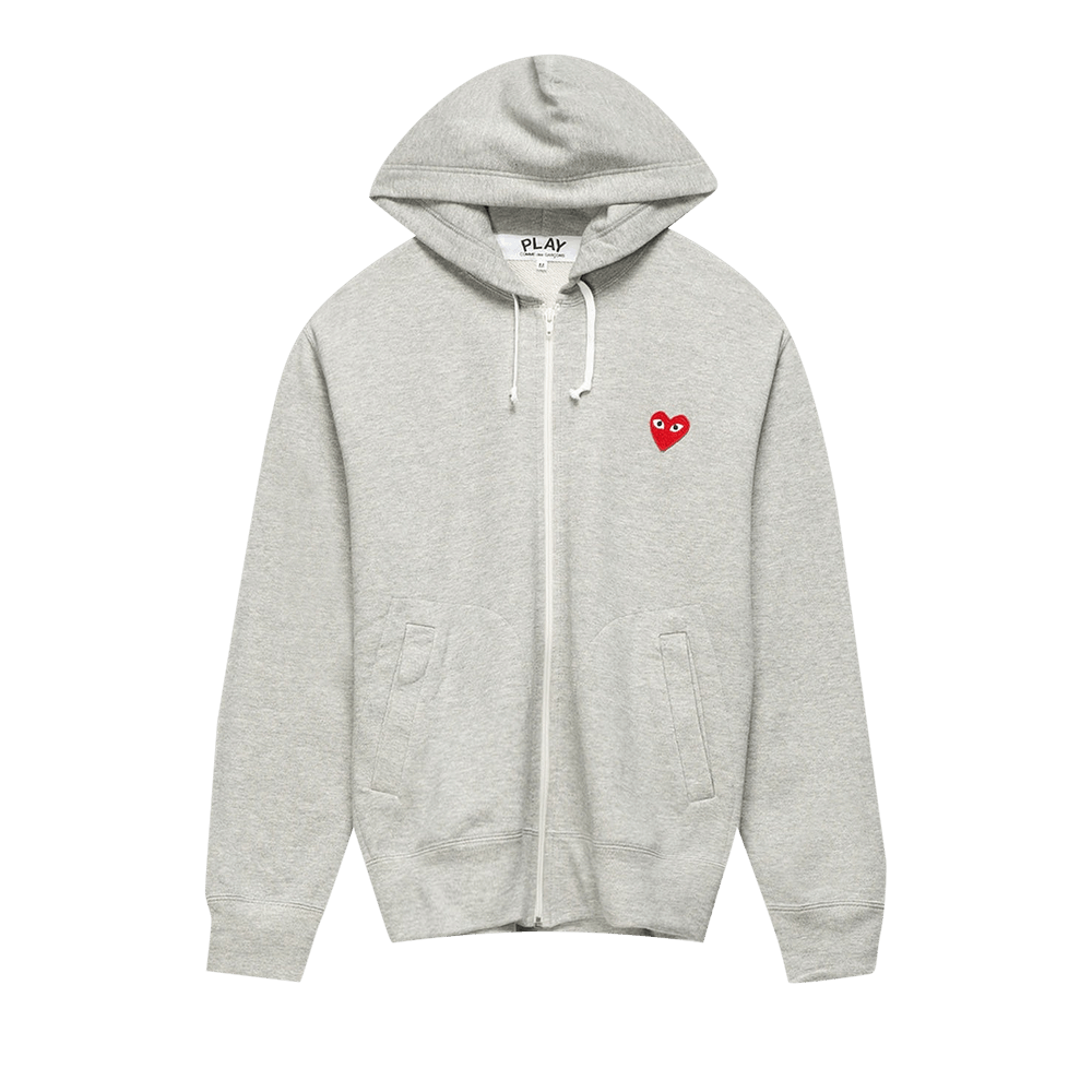 Comme des Garçons PLAY Heart Logo Hoodie Grey