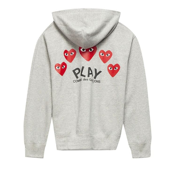 Comme des Garçons PLAY Heart Logo Hoodie Grey