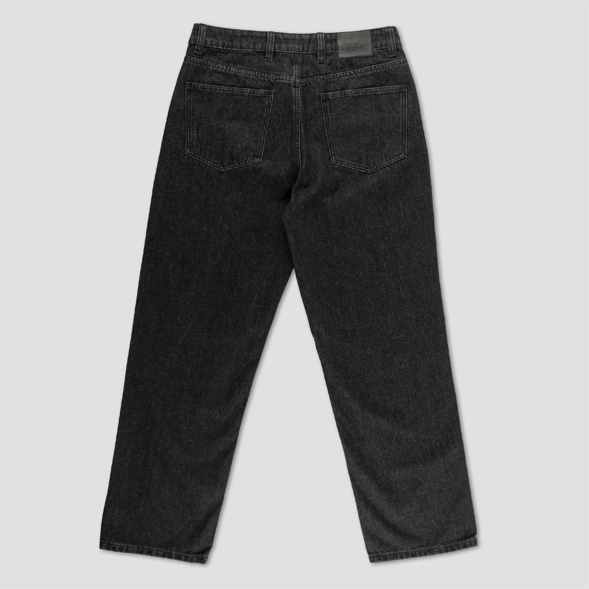 Welcome Immortal Loose Straight Leg Denim Washed Black