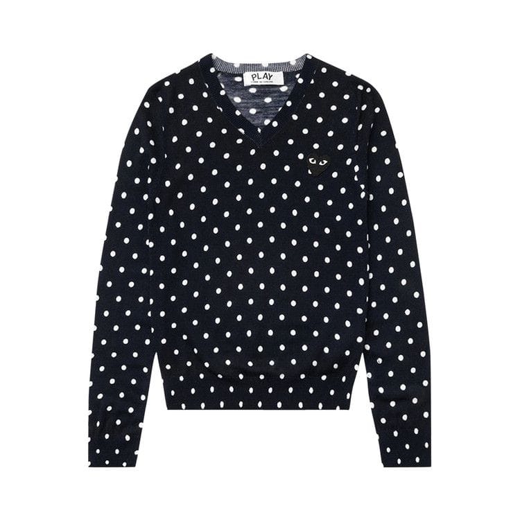 Comme des Garçons PLAY Polka Dot Sweater Navy