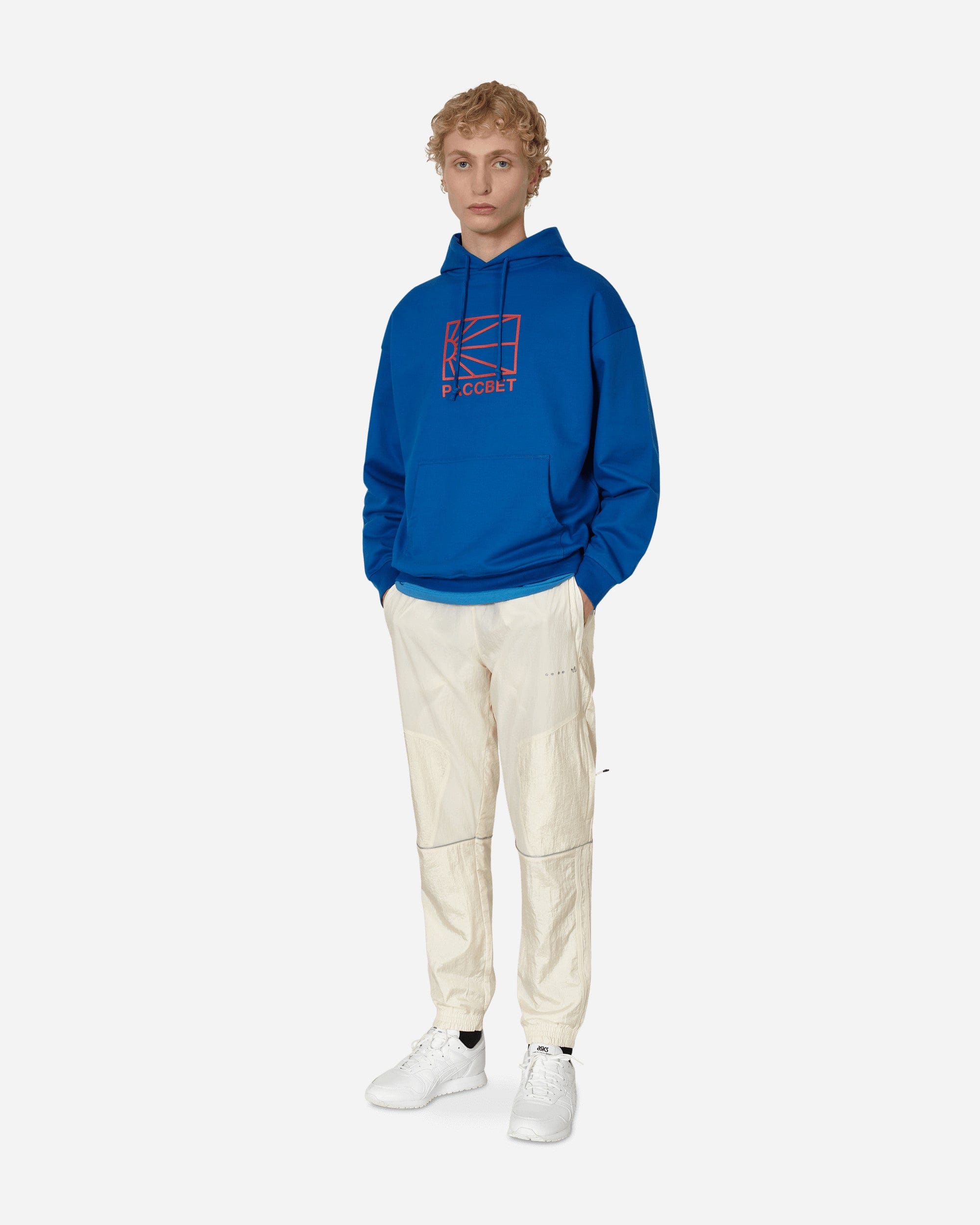 Paccbet Big Logo Hooded Sweatshirt Blue
