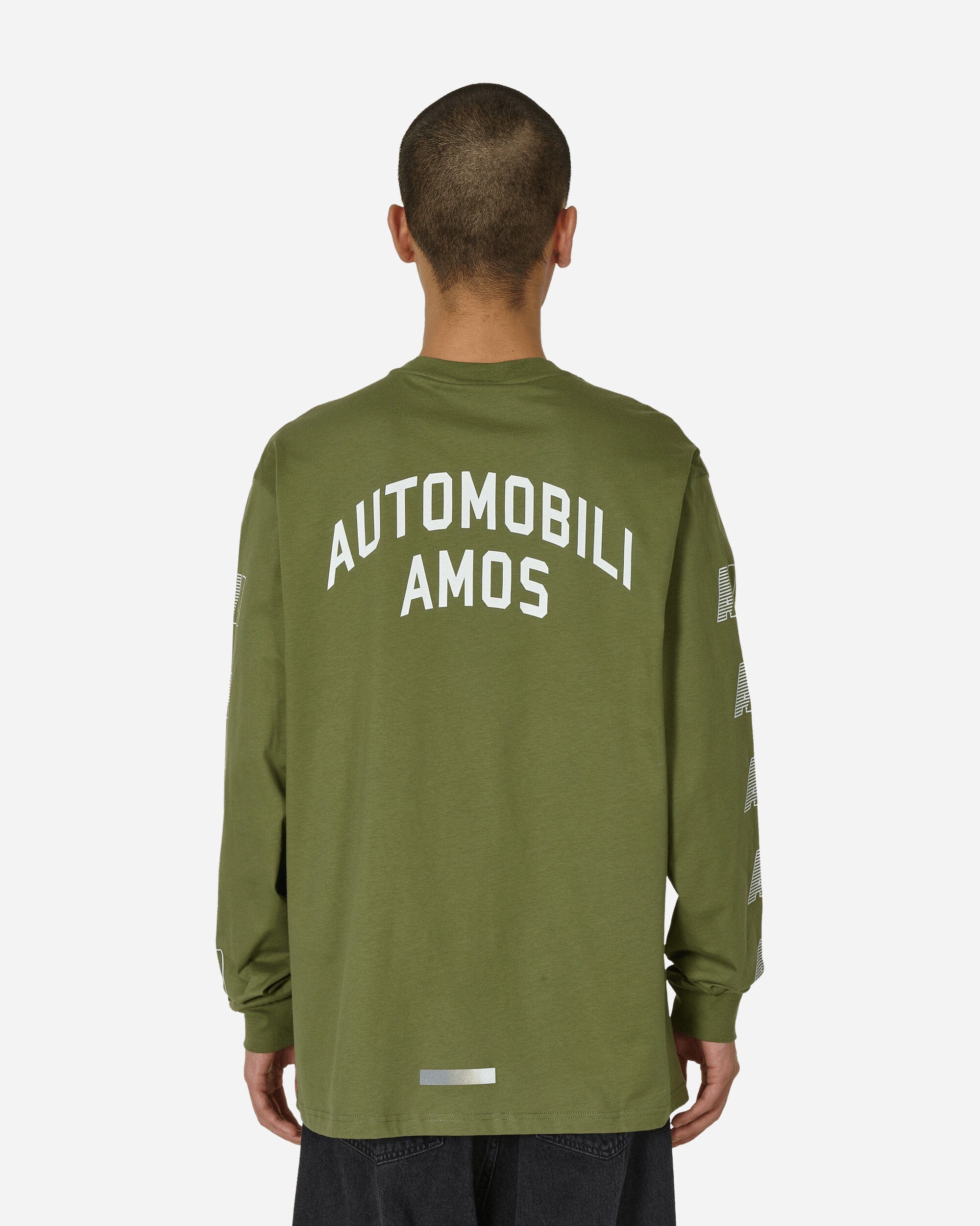Automobili Amos AA Logo Longsleeve T - Shirt Army Green