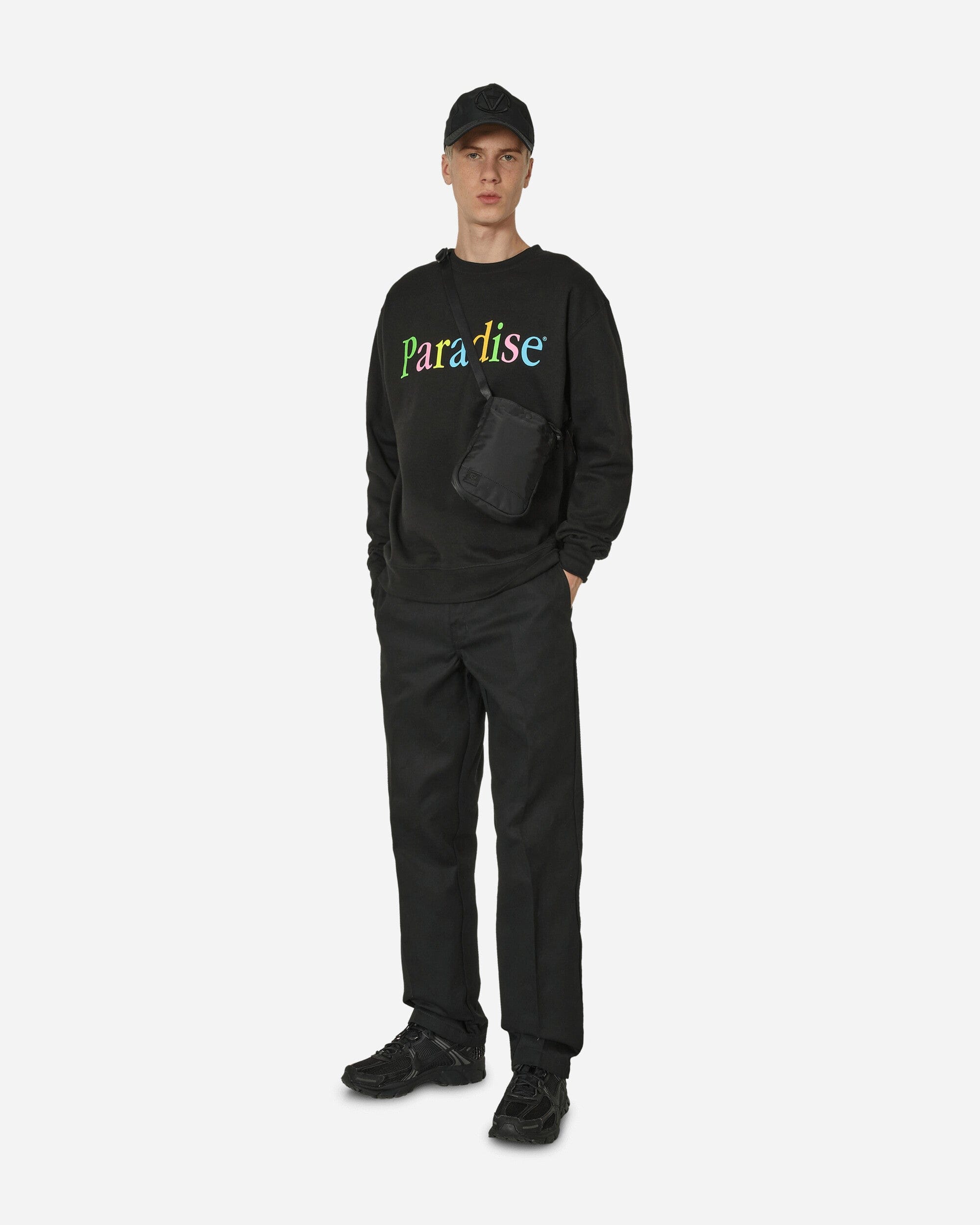 Paradis3 Colors Logo Crewneck Sweatshirt Black