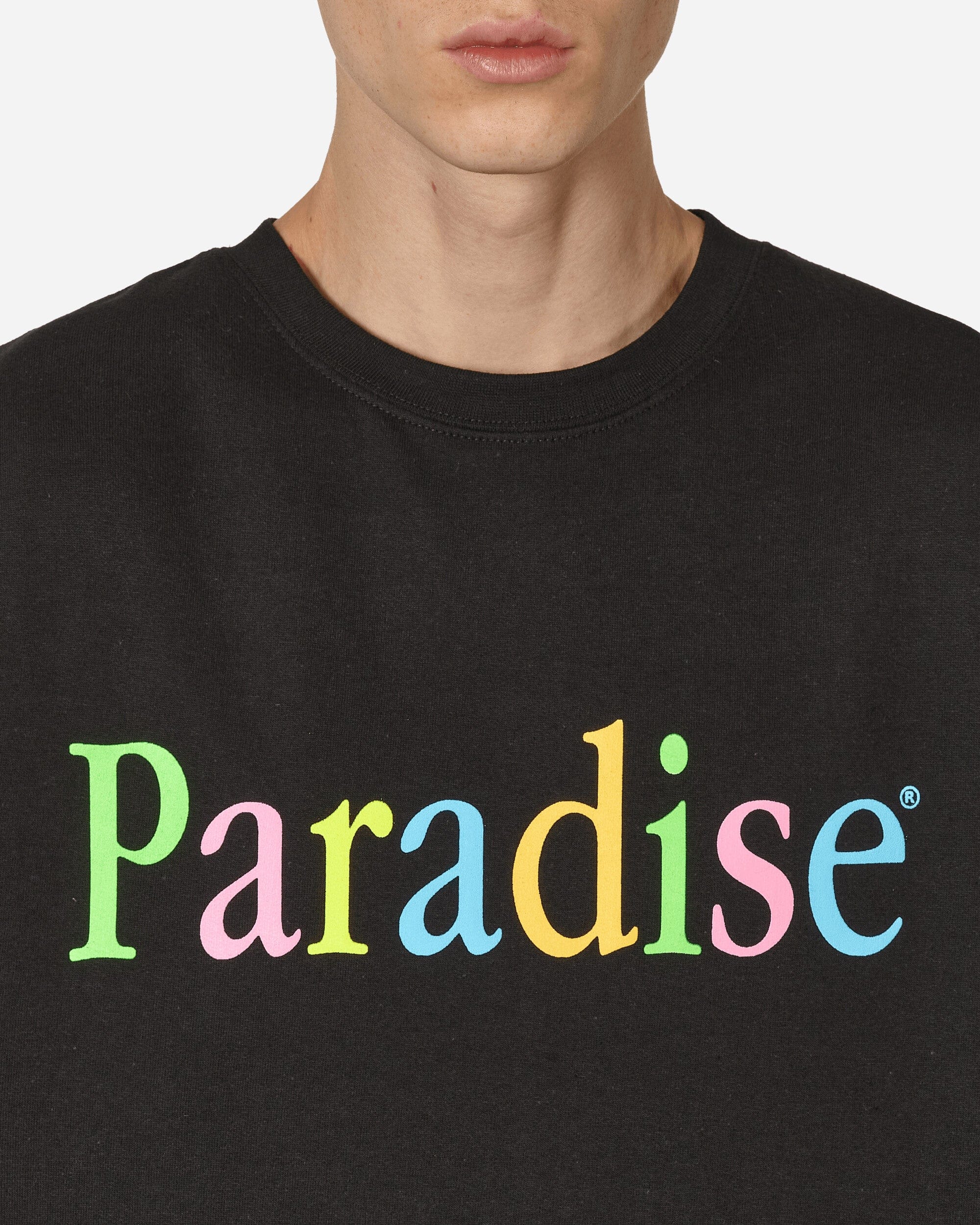 Paradis3 Colors Logo Crewneck Sweatshirt Black