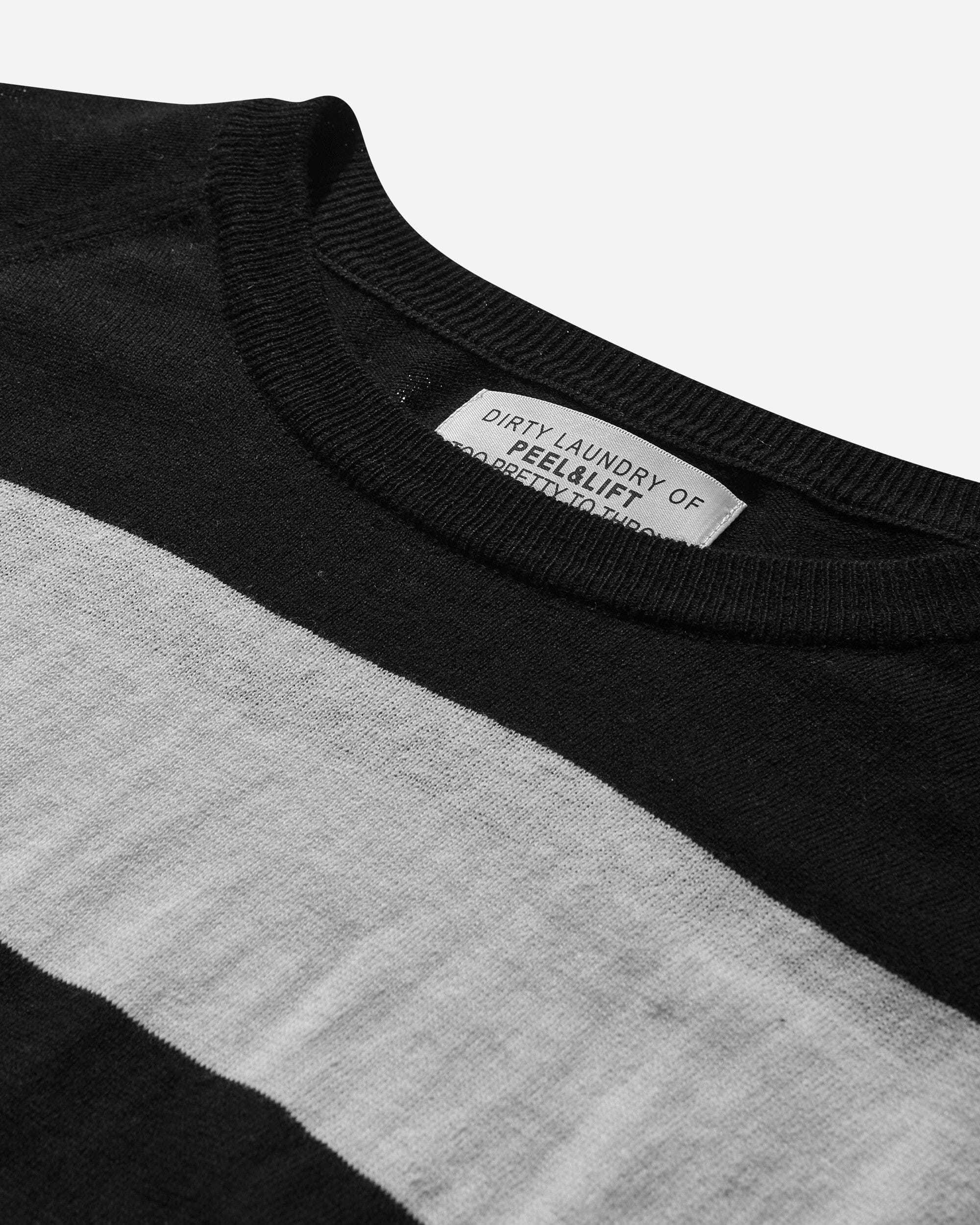 Peel & Lift Damaged Stripe Jumper Black / White