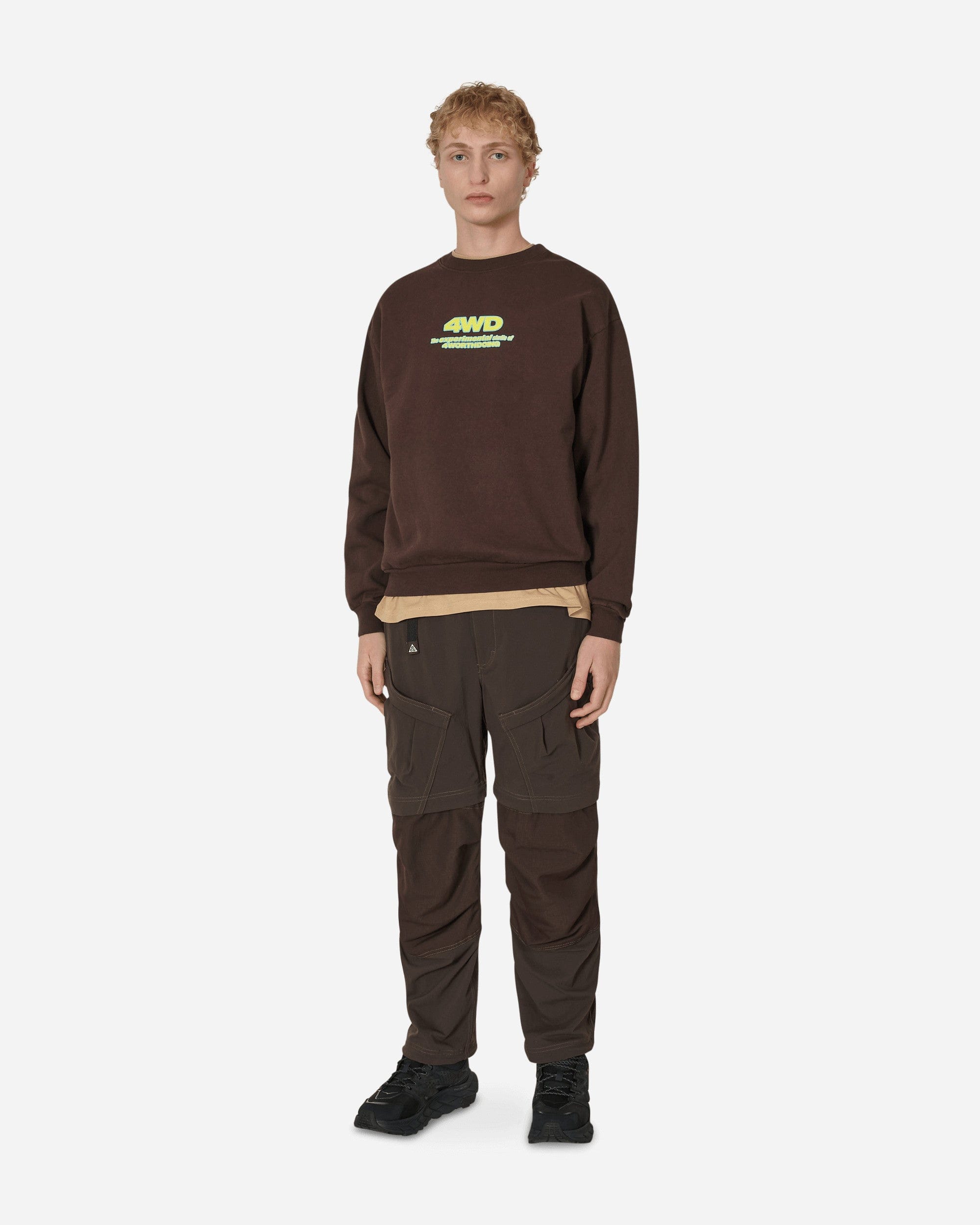 4 Worth Doing Experimental Studio Crewneck Sweatshirt Brown