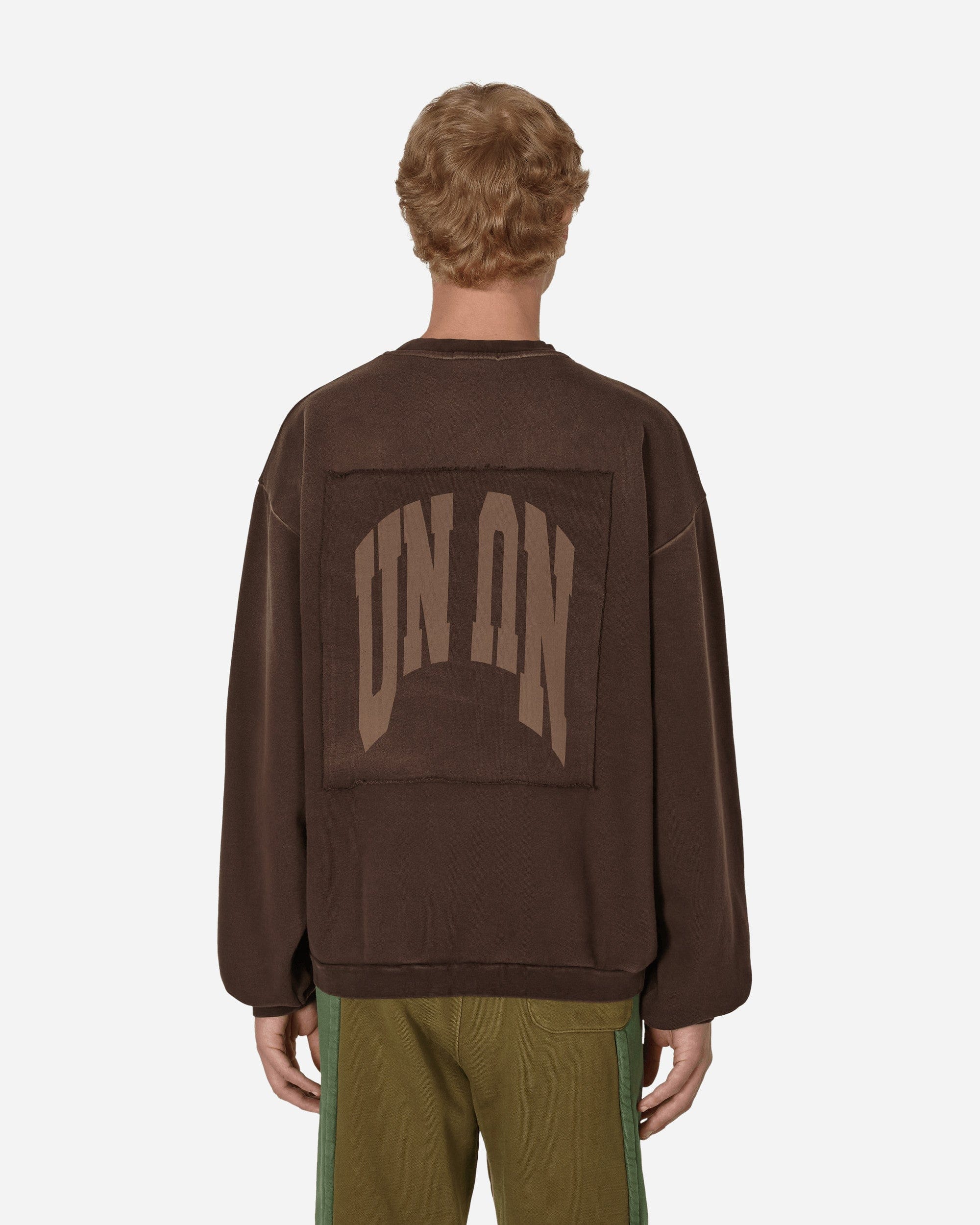Slam Jam Boxy Crewneck Sweatshirt Brown