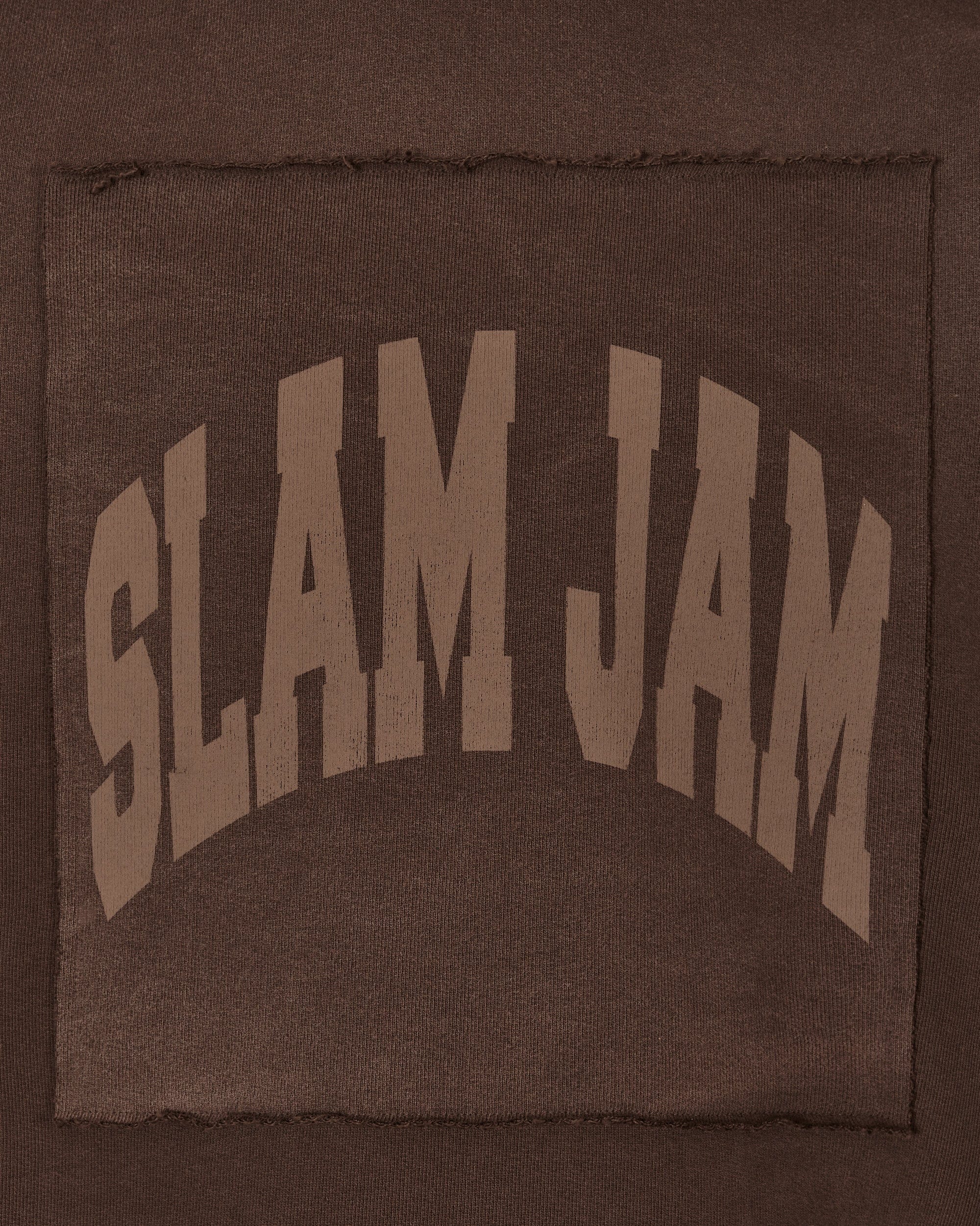 Slam Jam Boxy Crewneck Sweatshirt Brown