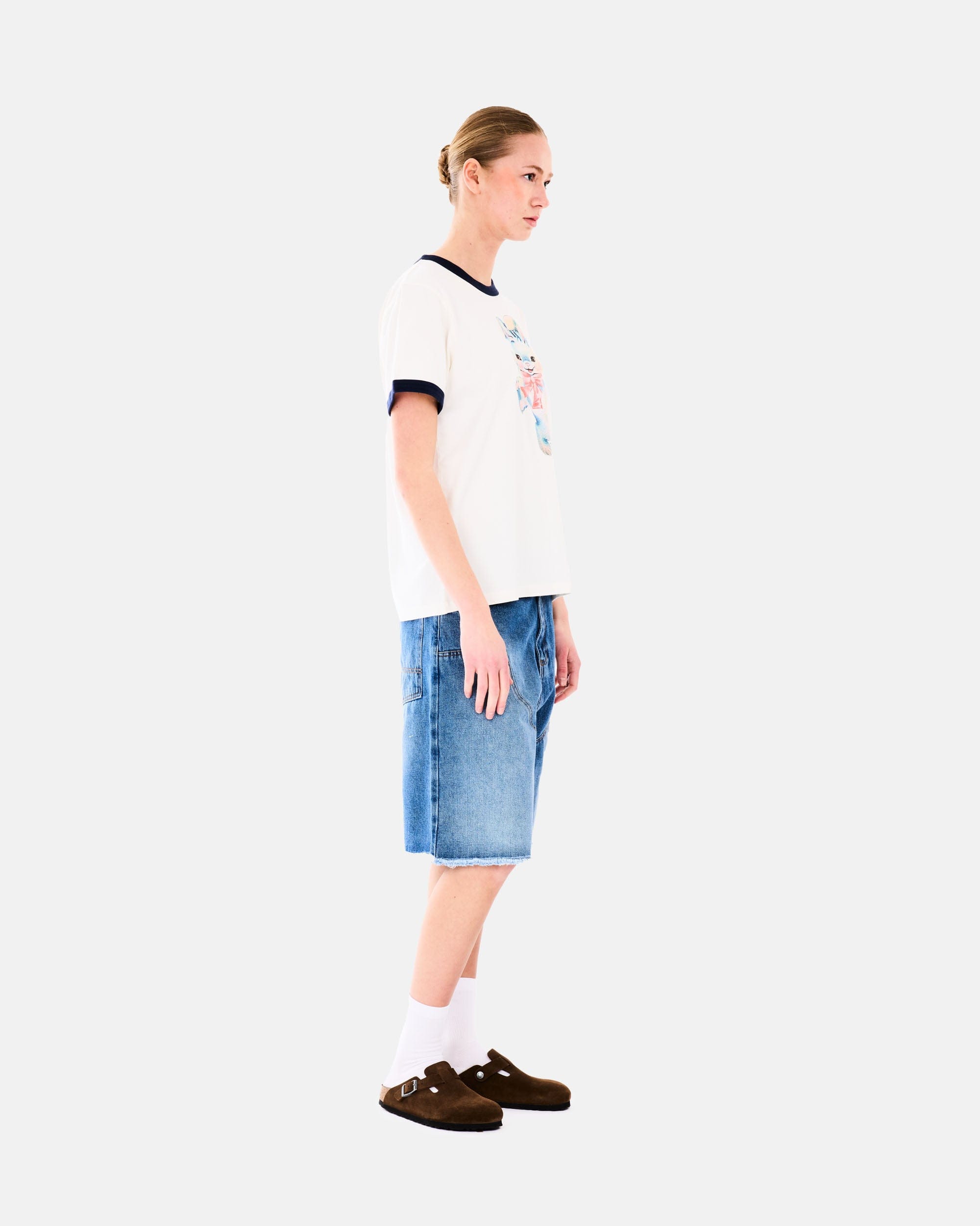SASU DOVER Street Market PARIS (ERL) SUN DYED DOUBLE KNEE BAGGY DENIM SHORTS