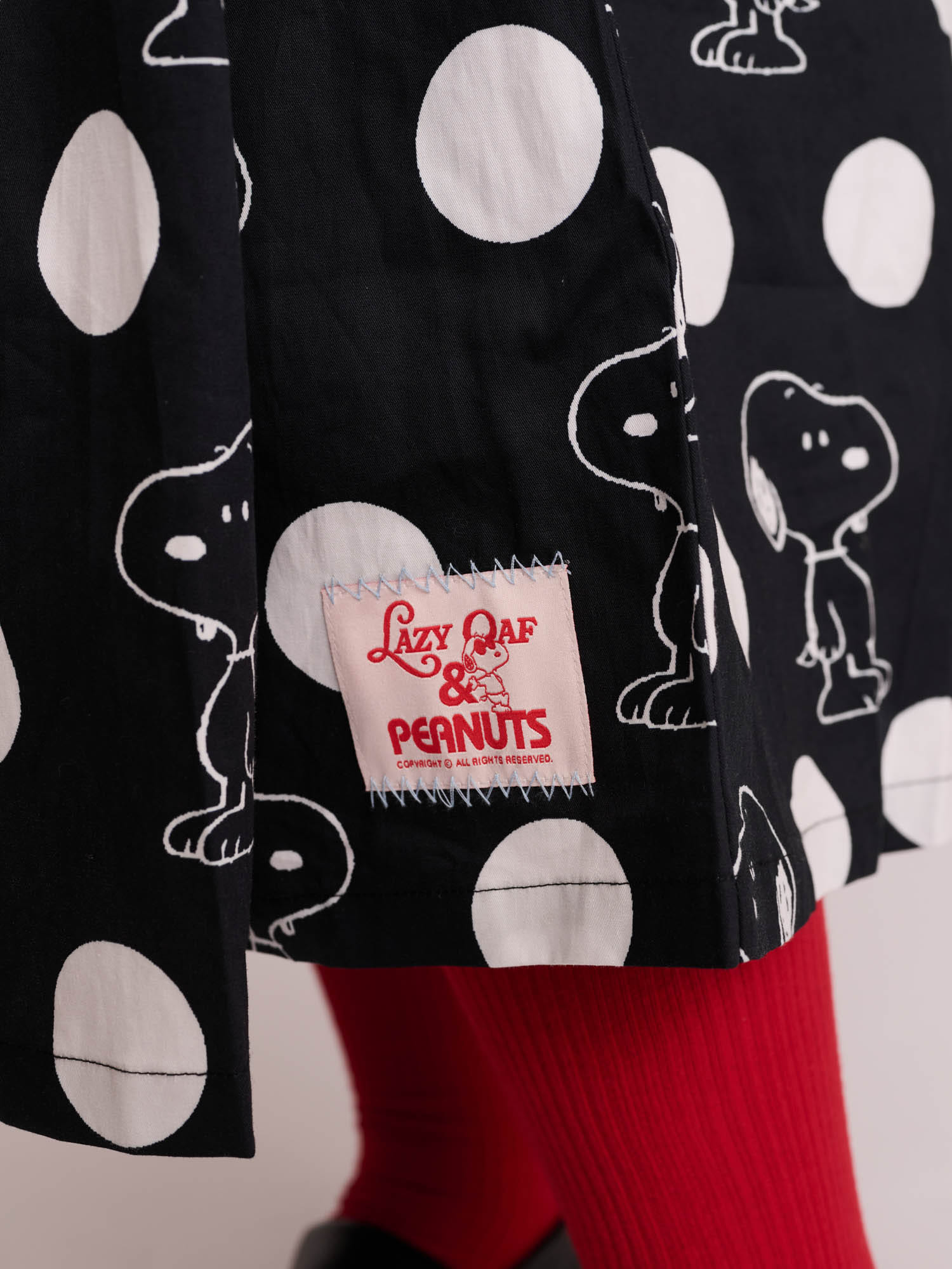 Peanuts Lazy Oaf x Peanuts Snoopy Spot Frill Midi Dress