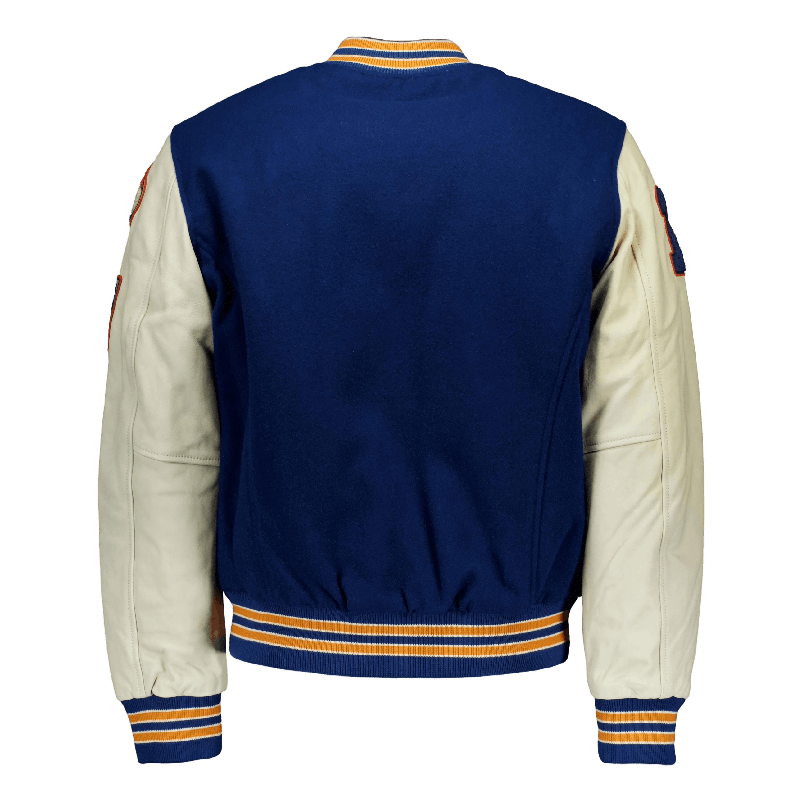 Schott NYC Teddy Laine/cuir Badges Schott Blue/offwhite