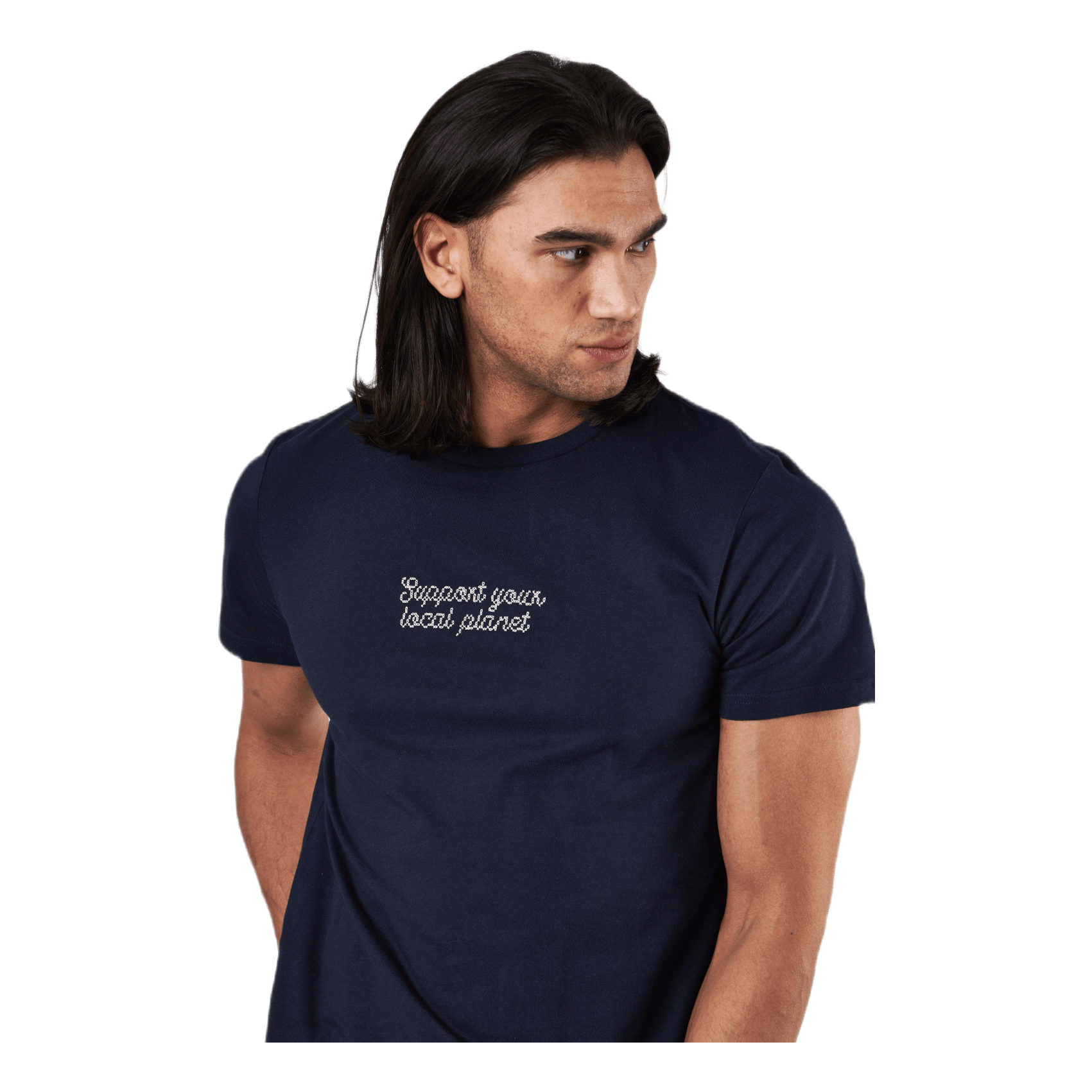 Dedicated T - shirt Stockholm Cross Stitch Navy
