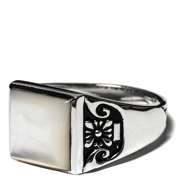 Maple Collegiate Ring Blank Silver 925/mother Of Pearl