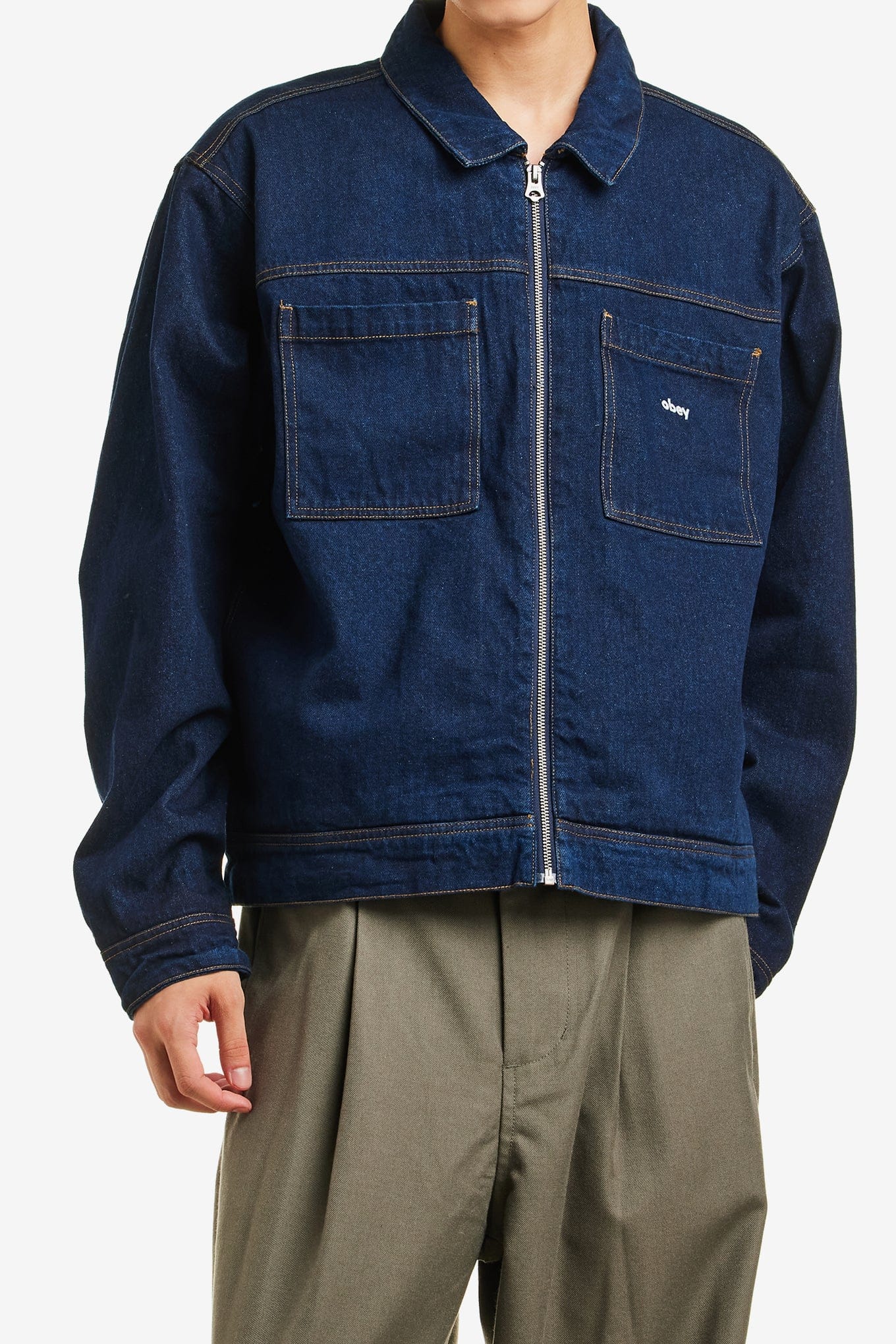OBEY HARDWORK ZIP UP JACKET
