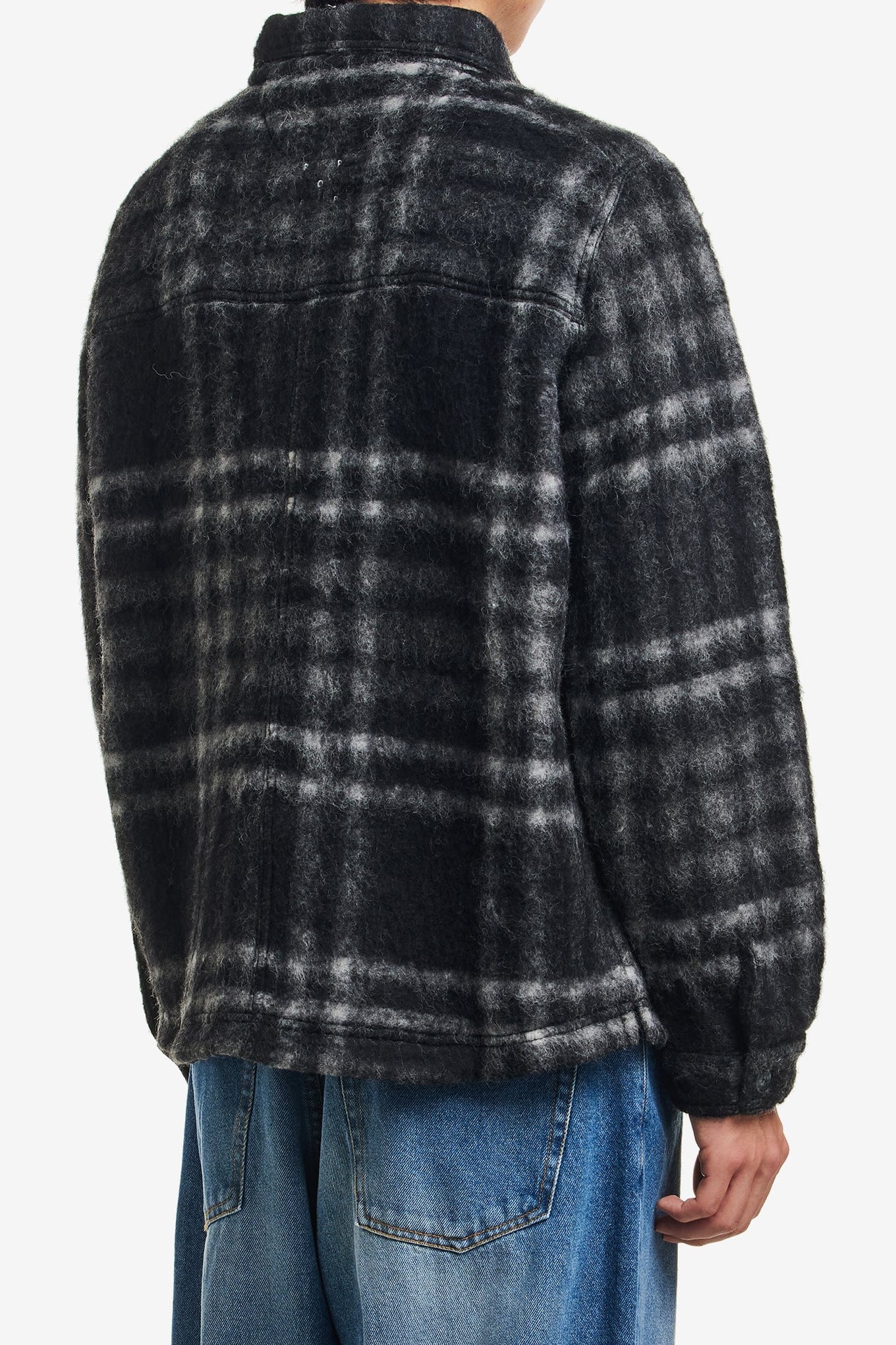 POP Trading Company CHECKED WOOL SHIRT JACKET