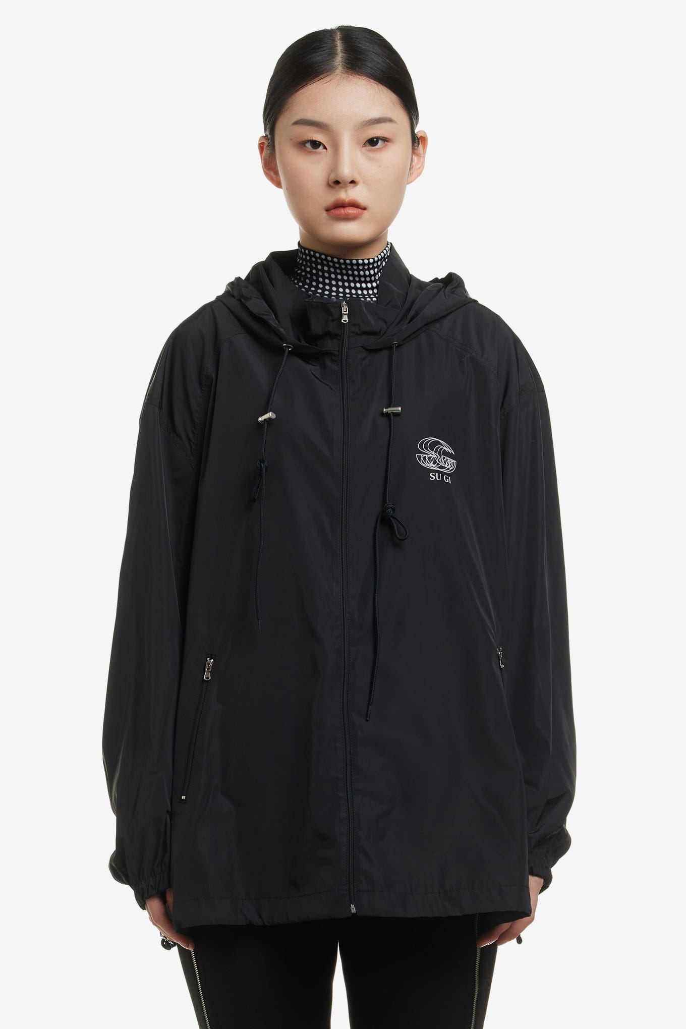 Lesugiatelier MOIRE LOGO WINDBREAKER JACKET