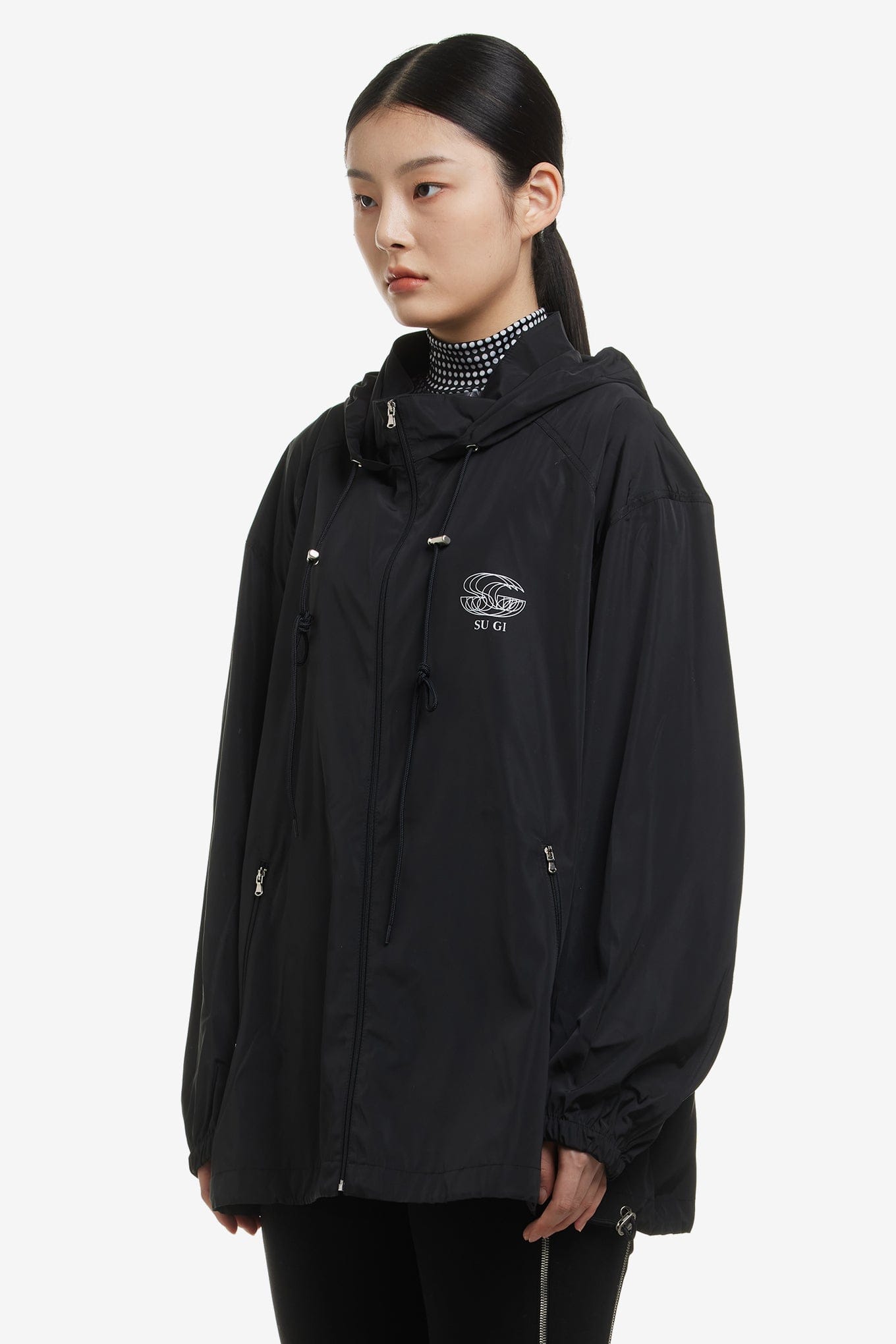 Lesugiatelier MOIRE LOGO WINDBREAKER JACKET