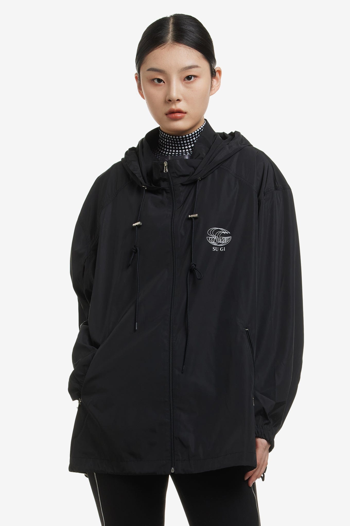 Lesugiatelier MOIRE LOGO WINDBREAKER JACKET