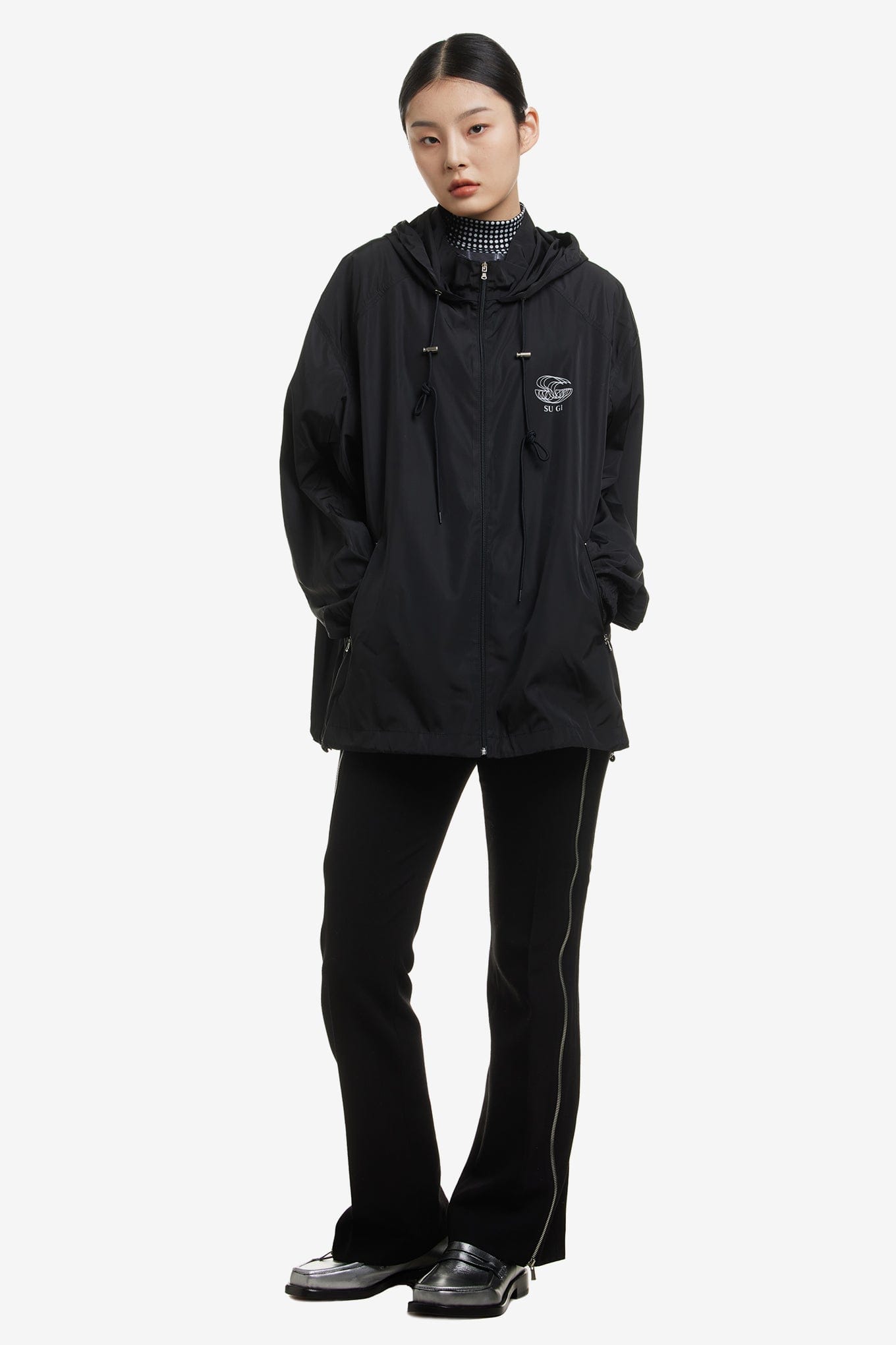 Lesugiatelier MOIRE LOGO WINDBREAKER JACKET