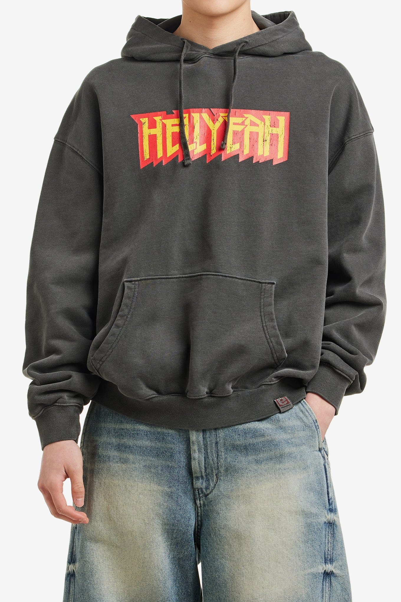 Extraordinary HELLYEAH PIGMENT HOODIE OVER FIT