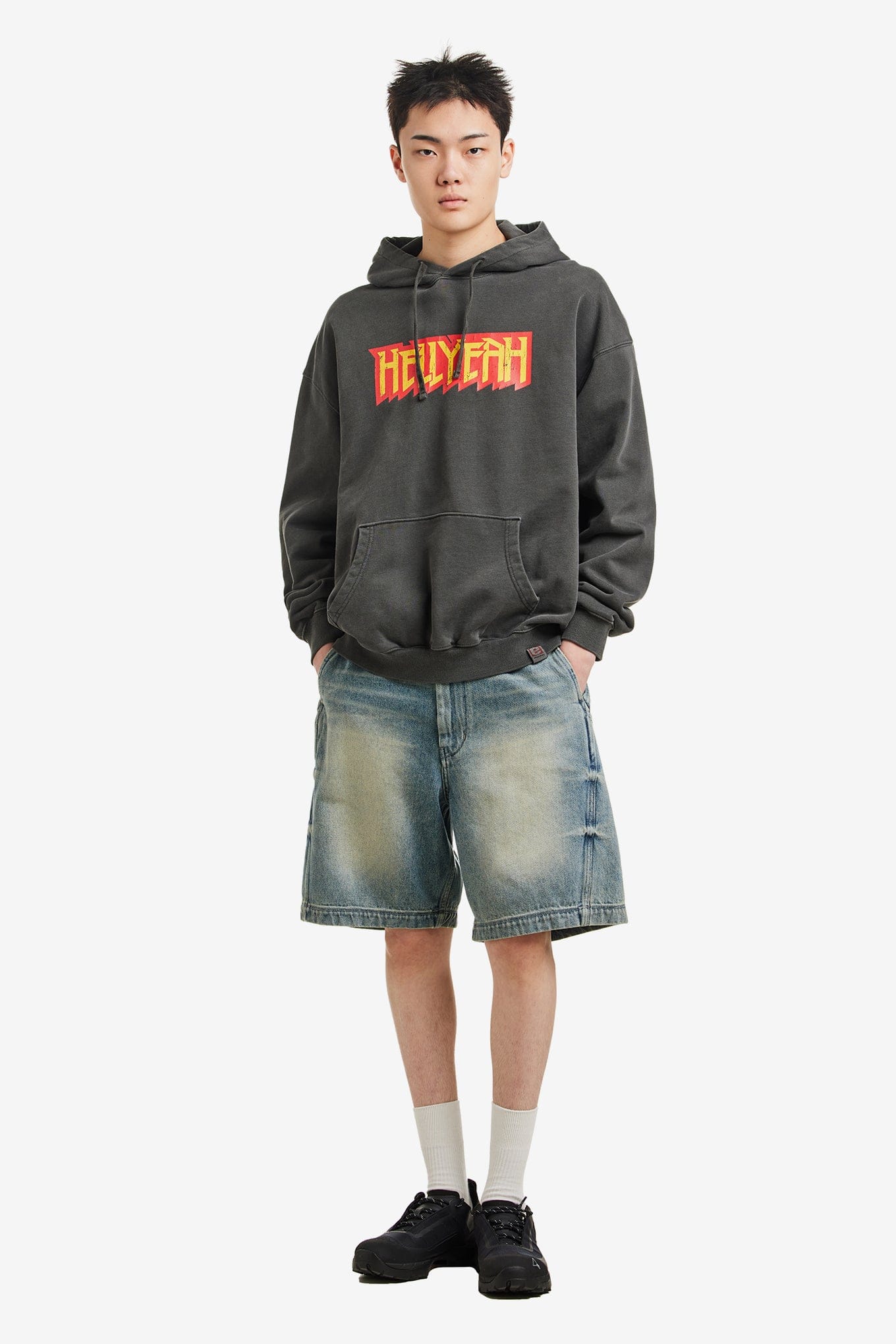 Extraordinary HELLYEAH PIGMENT HOODIE OVER FIT