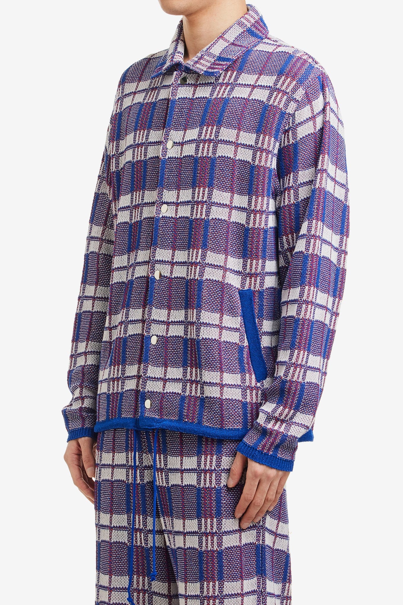 GIM Context LAUNDRY CHECK BAG KNIT BLOUSON