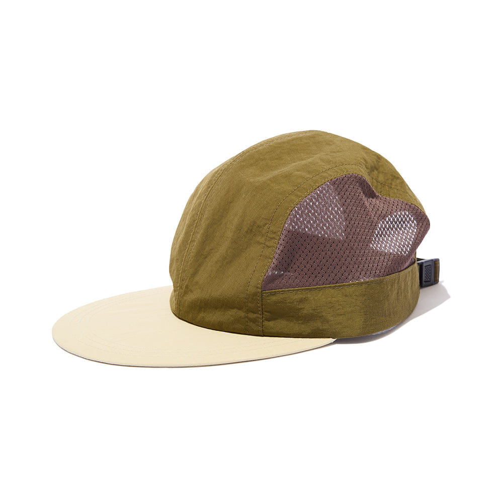 WORM TOKYO Diaspora skateboards Ripstop Side - Mesh Long Bill Cap Khaki