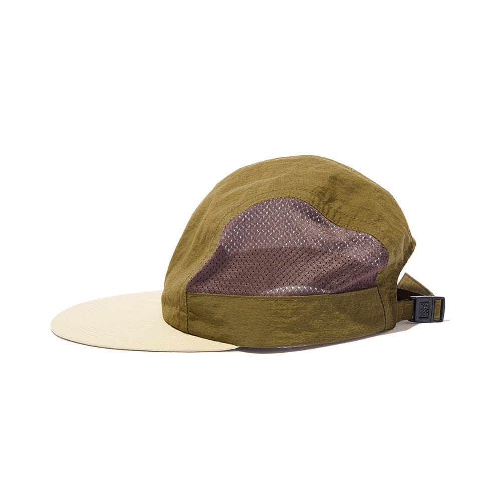 WORM TOKYO Diaspora skateboards Ripstop Side - Mesh Long Bill Cap Khaki