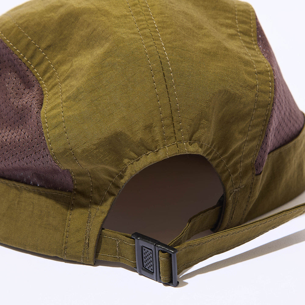 WORM TOKYO Diaspora skateboards Ripstop Side - Mesh Long Bill Cap Khaki