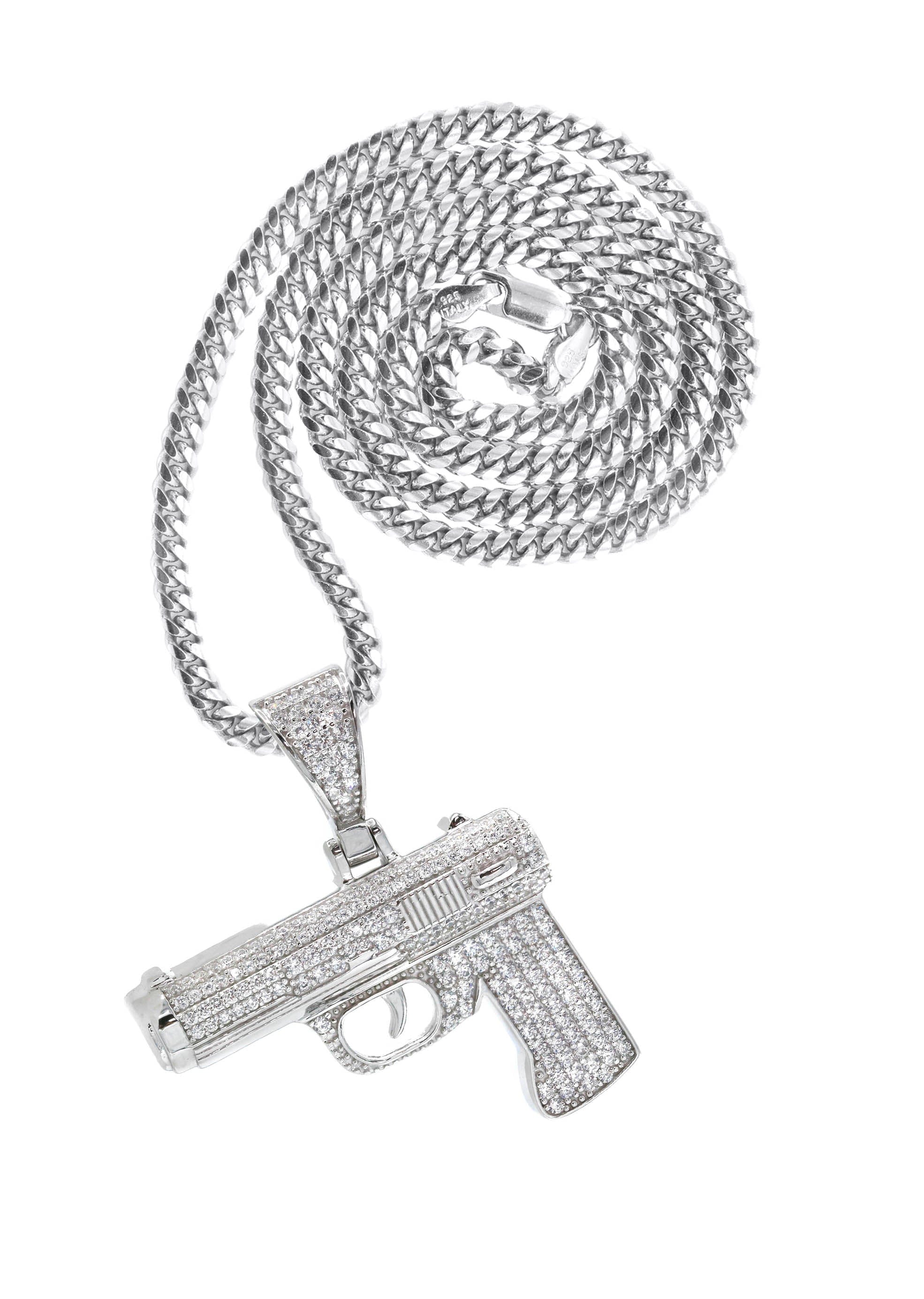 Manufacturer 43 Silver Gun Necklace | 23 Grams