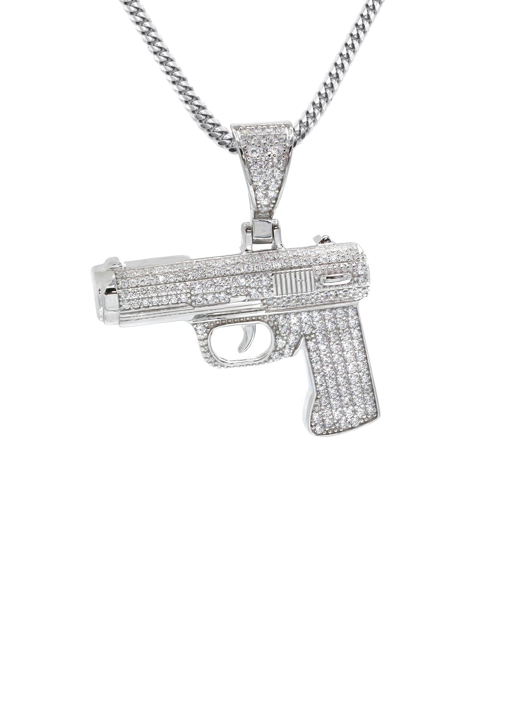 Manufacturer 43 Silver Gun Necklace | 23 Grams