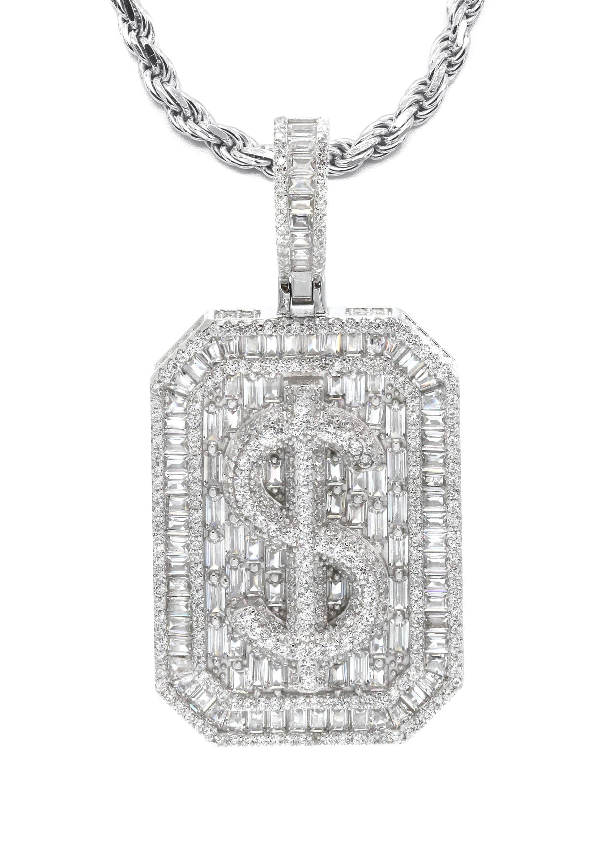 Manufacturer 43 Silver Money Sign Necklace | 41 Grams