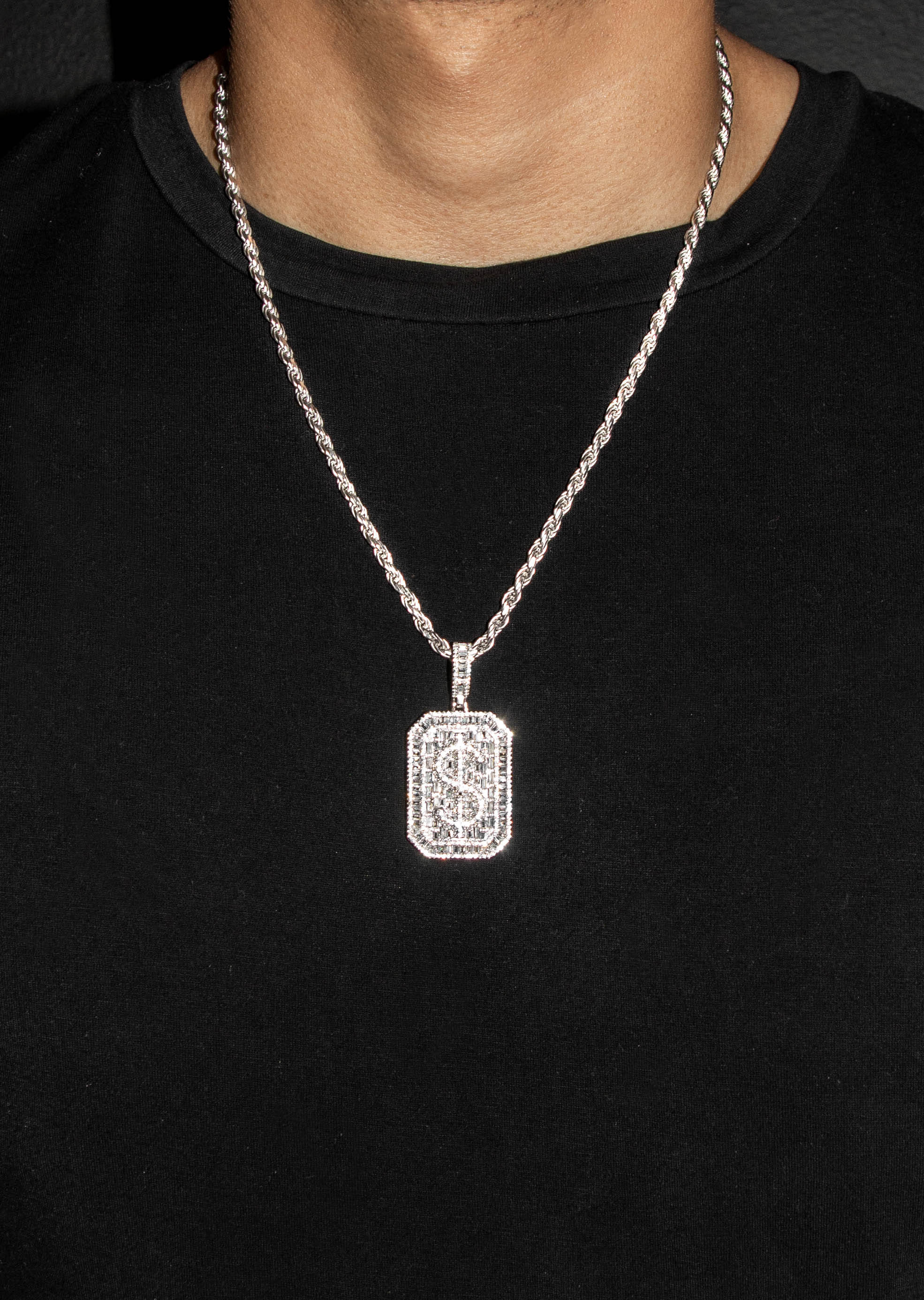 Manufacturer 43 Silver Money Sign Necklace | 41 Grams