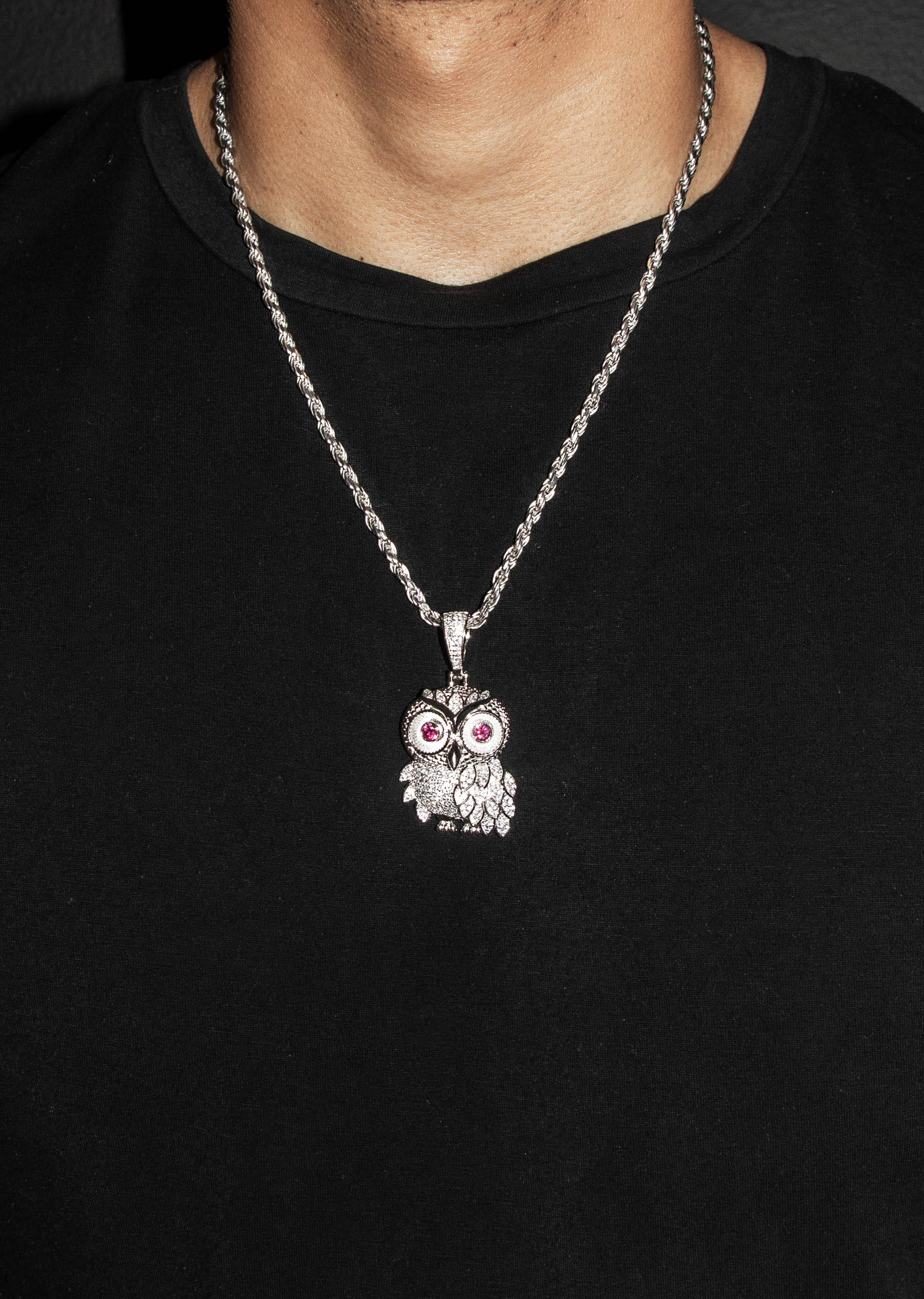 Manufacturer 43 Silver Owl Necklace | 31 Grams