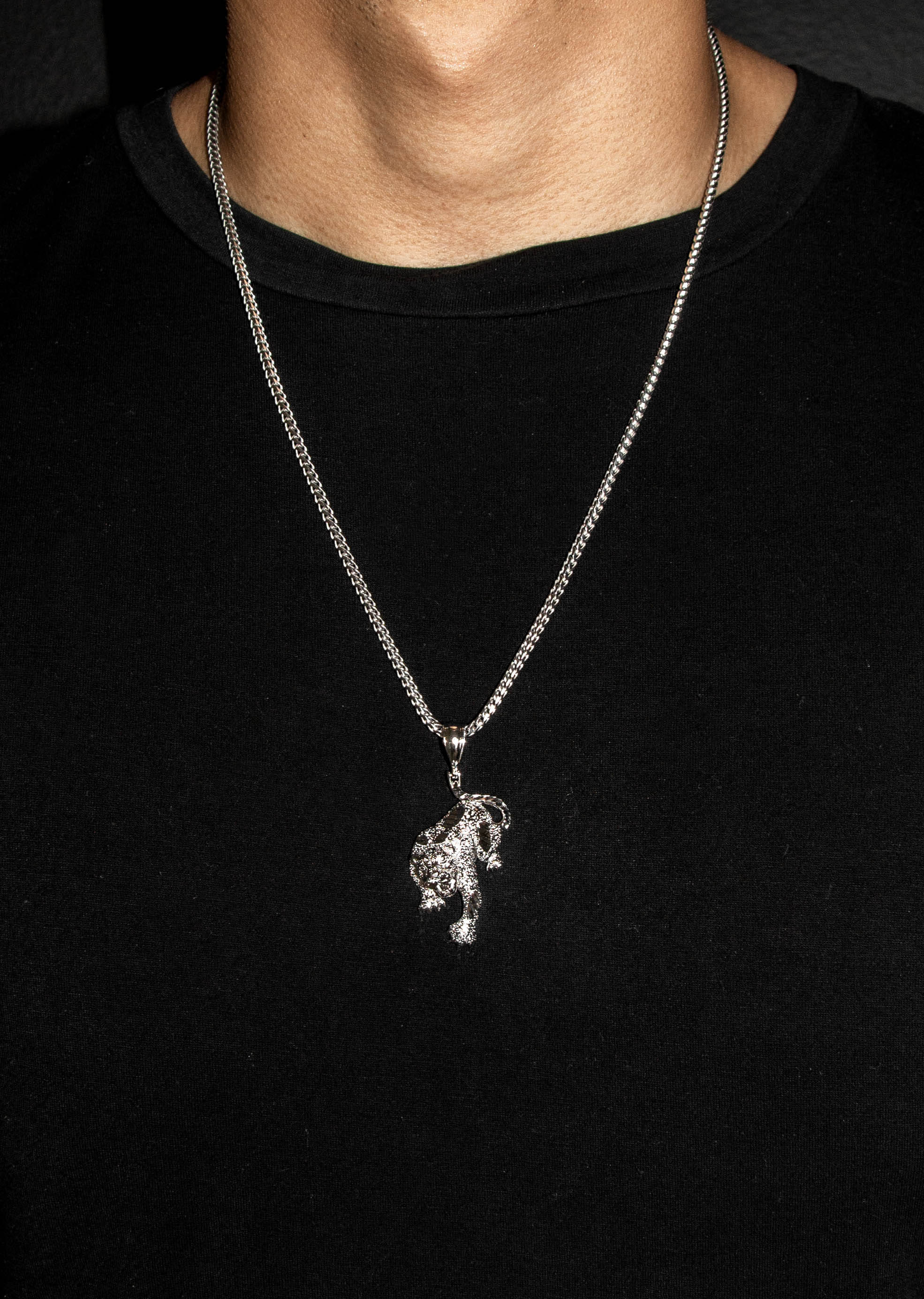 Manufacturer 43 Silver Cheetah Necklace | 27 Grams