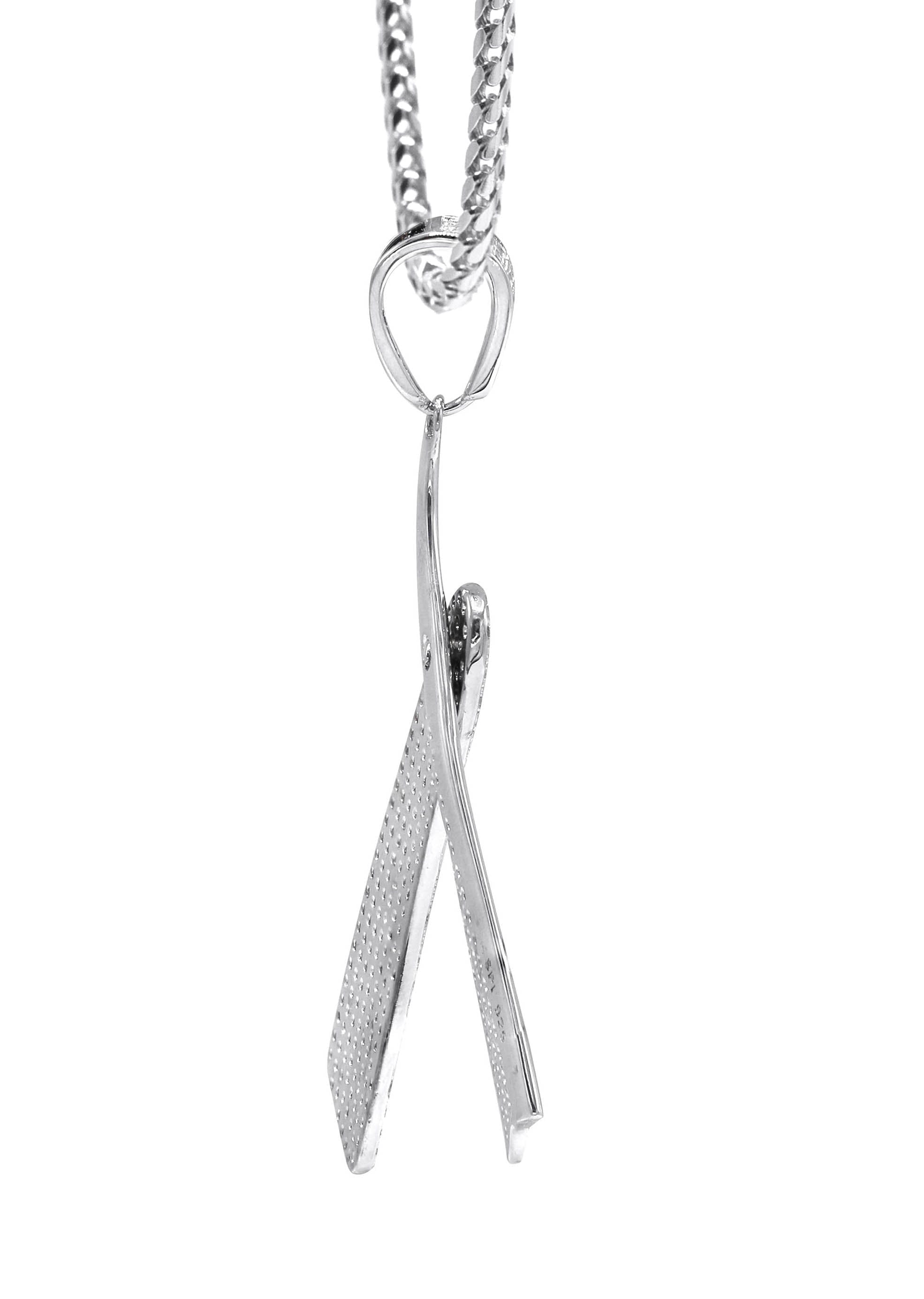 Manufacturer 43 Silver Barber Razor Necklace | 21 Grams