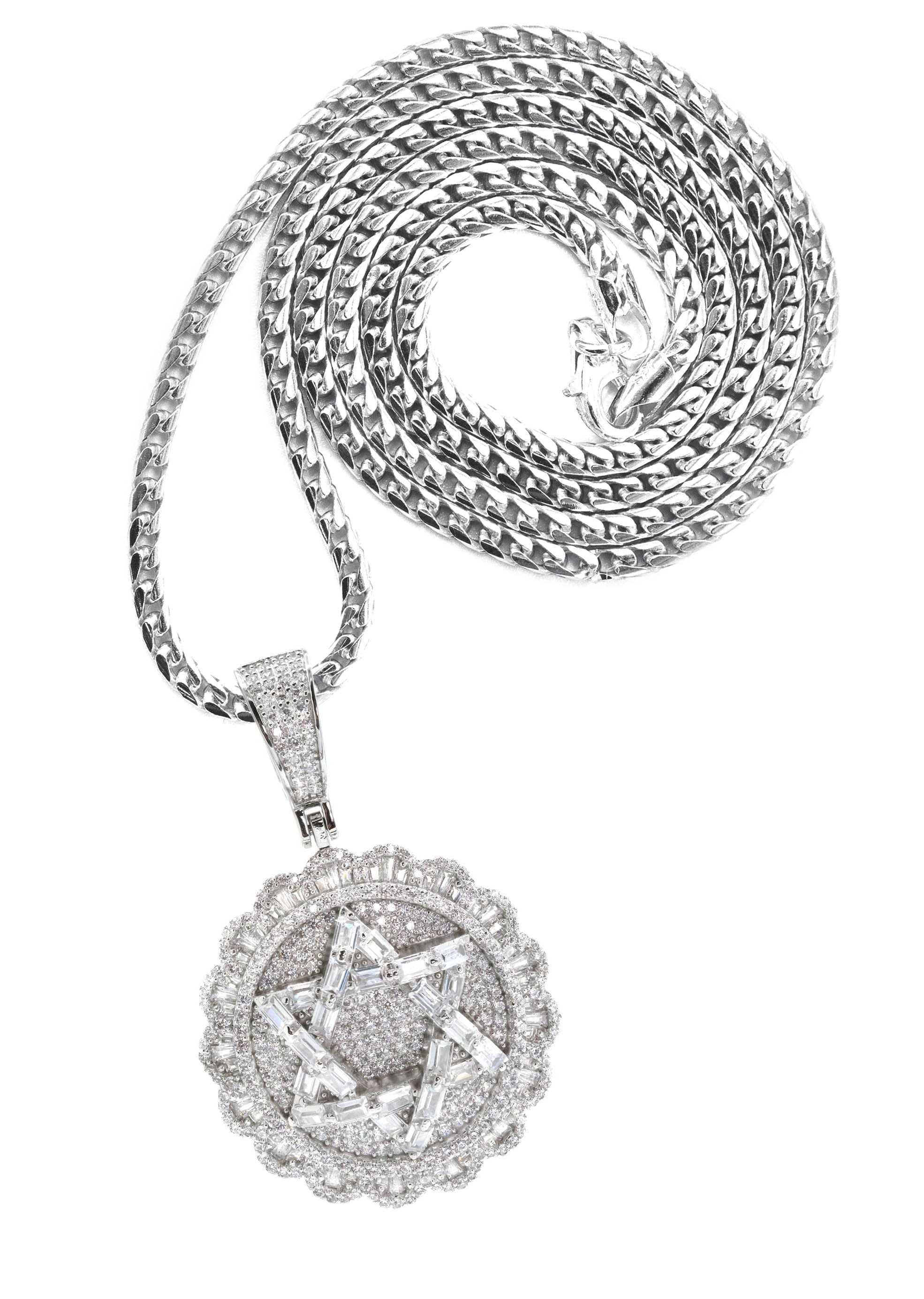 Manufacturer 43 Silver Star of David Necklace | 30 Grams