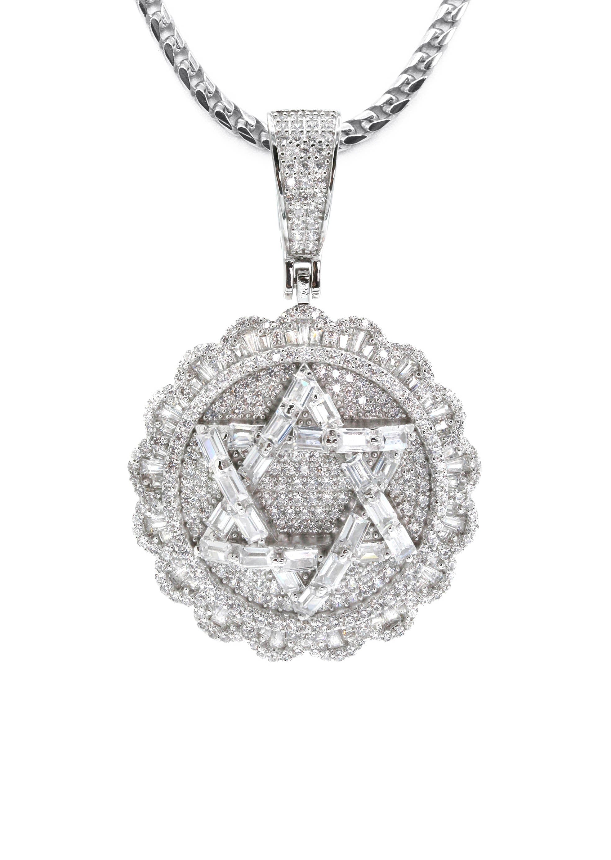 Manufacturer 43 Silver Star of David Necklace | 30 Grams