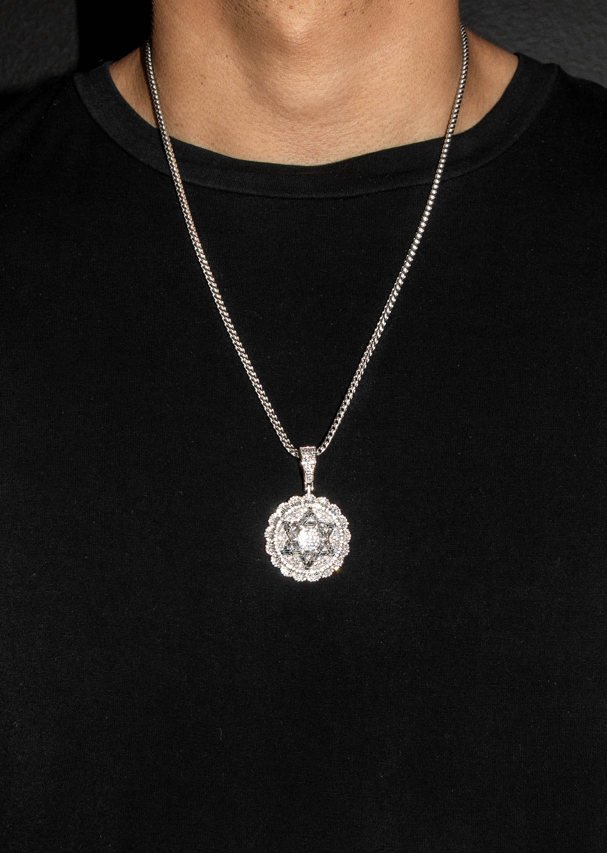 Manufacturer 43 Silver Star of David Necklace | 30 Grams