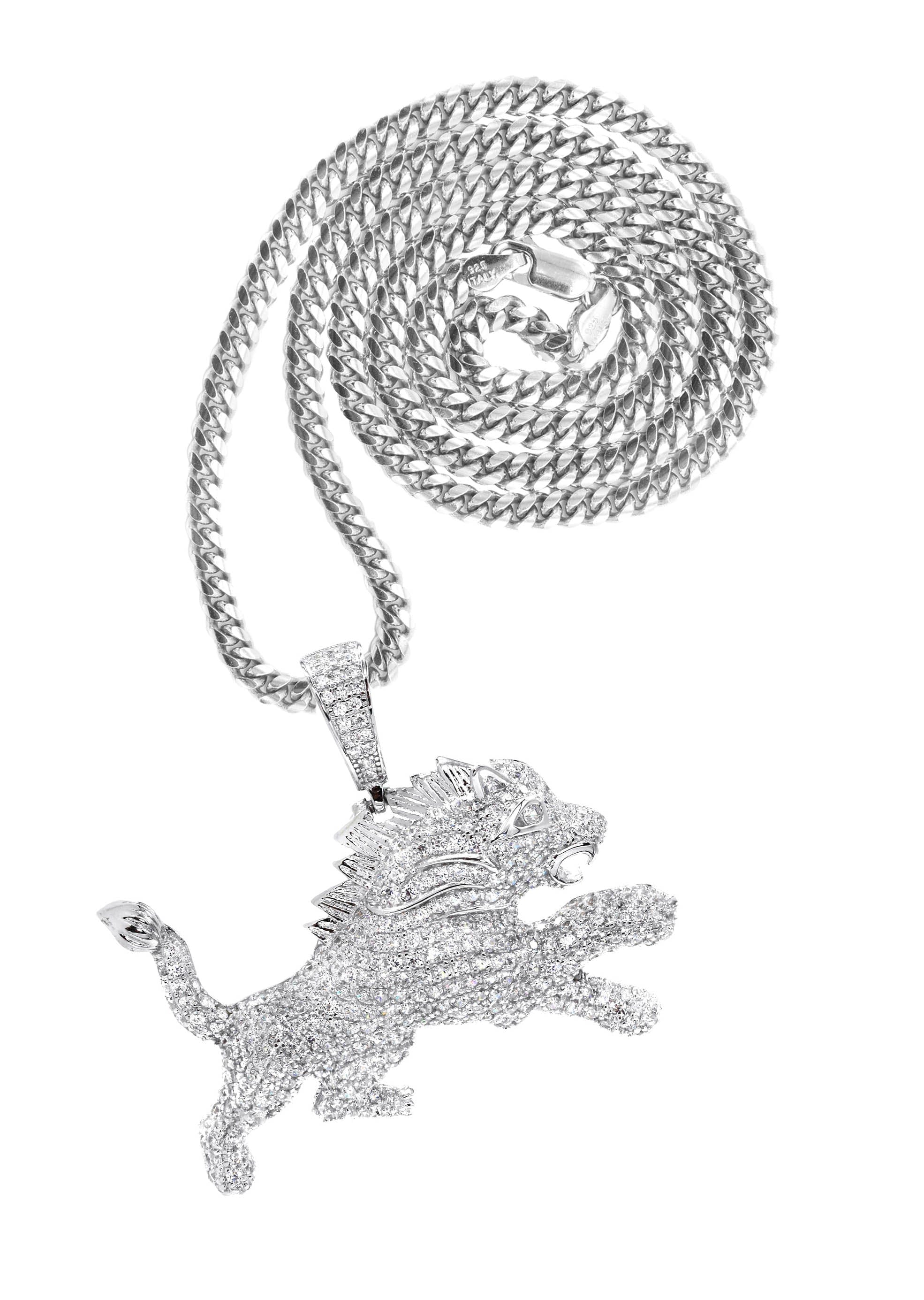 Manufacturer 43 Silver Lion Necklace | 31.8 Grams