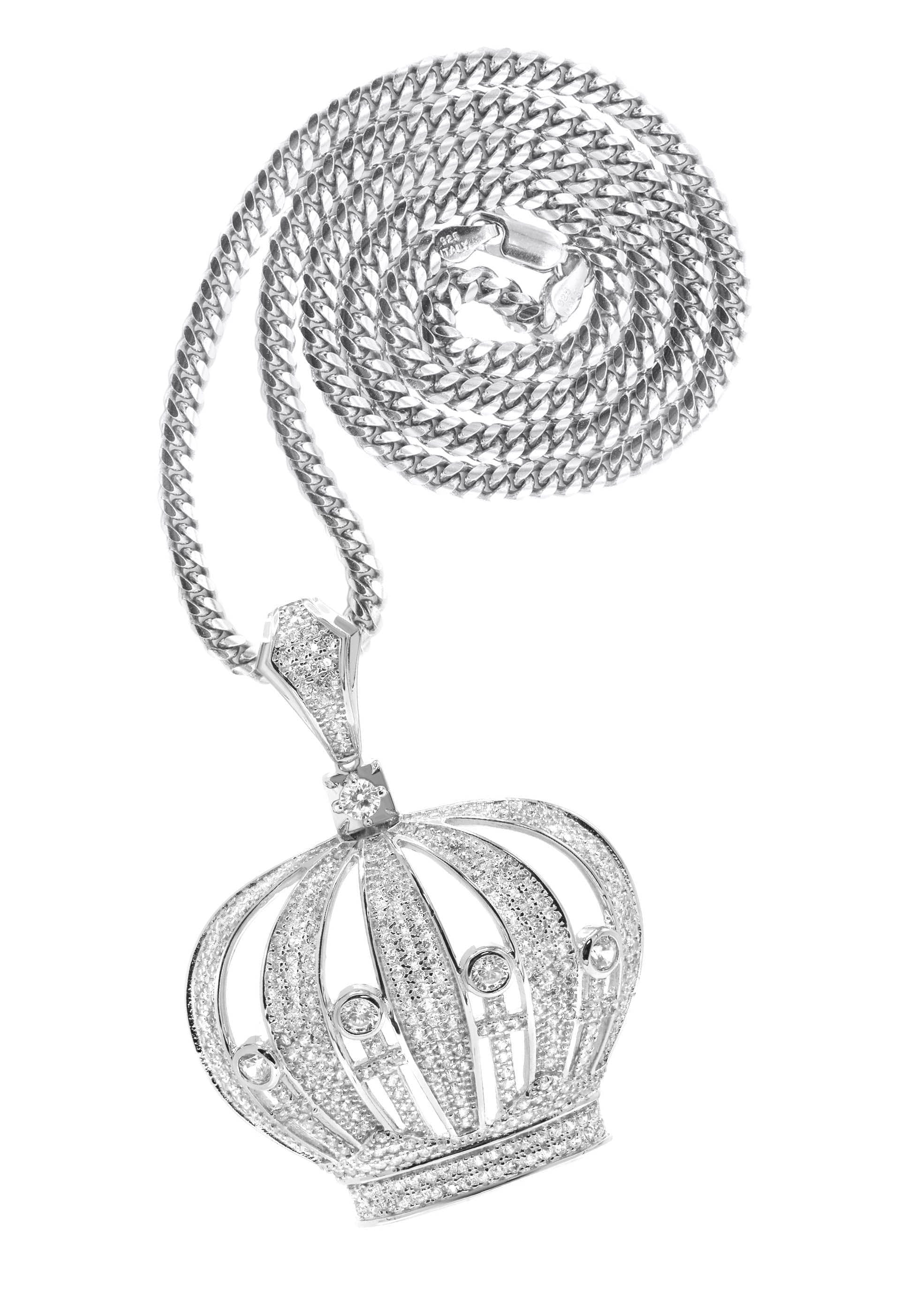 Manufacturer 43 Silver Crown Necklace | 33.2 Grams