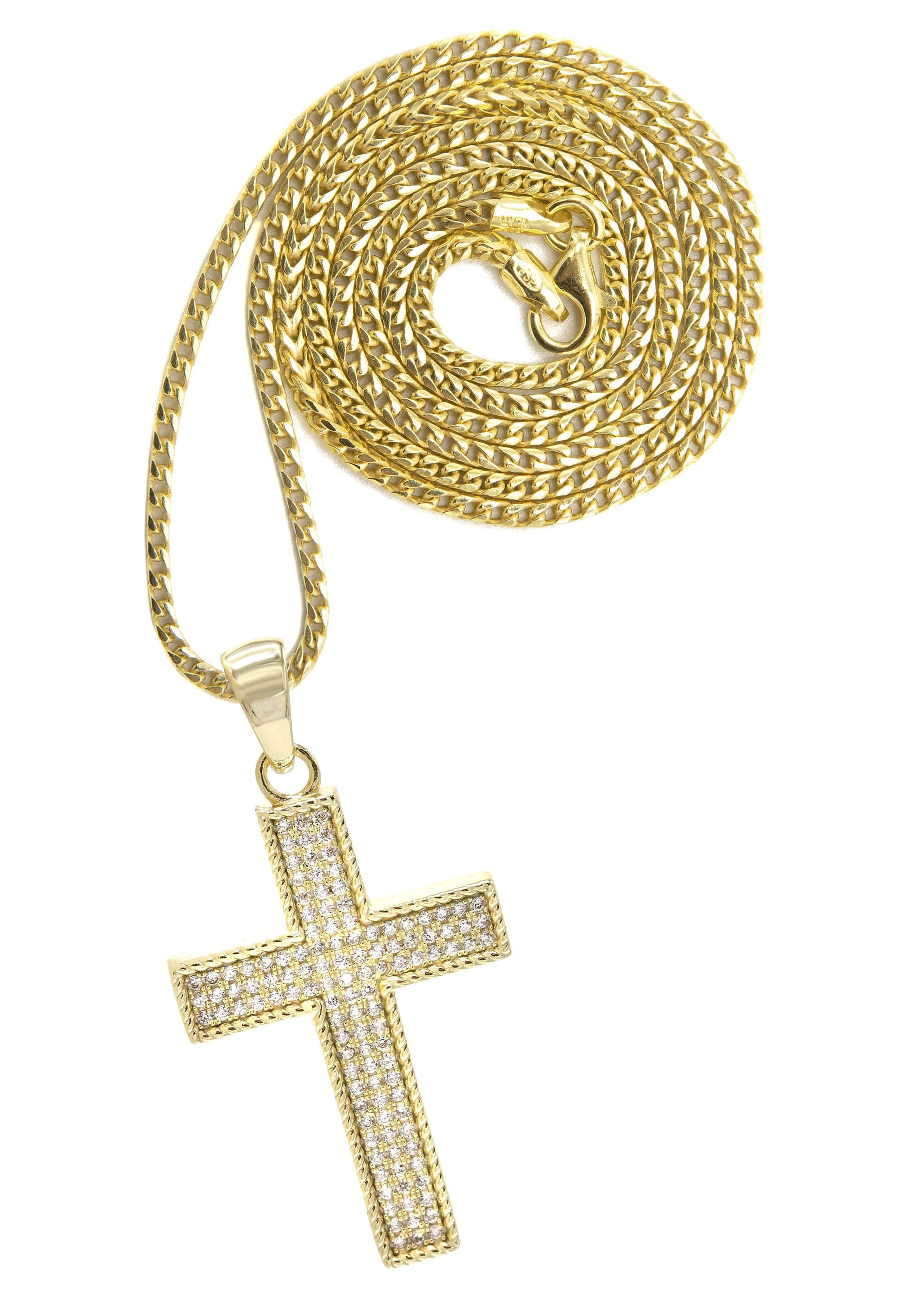 Manufacturer 43 Silver Necklace - Gold Cross Necklace | 12.7 Grams