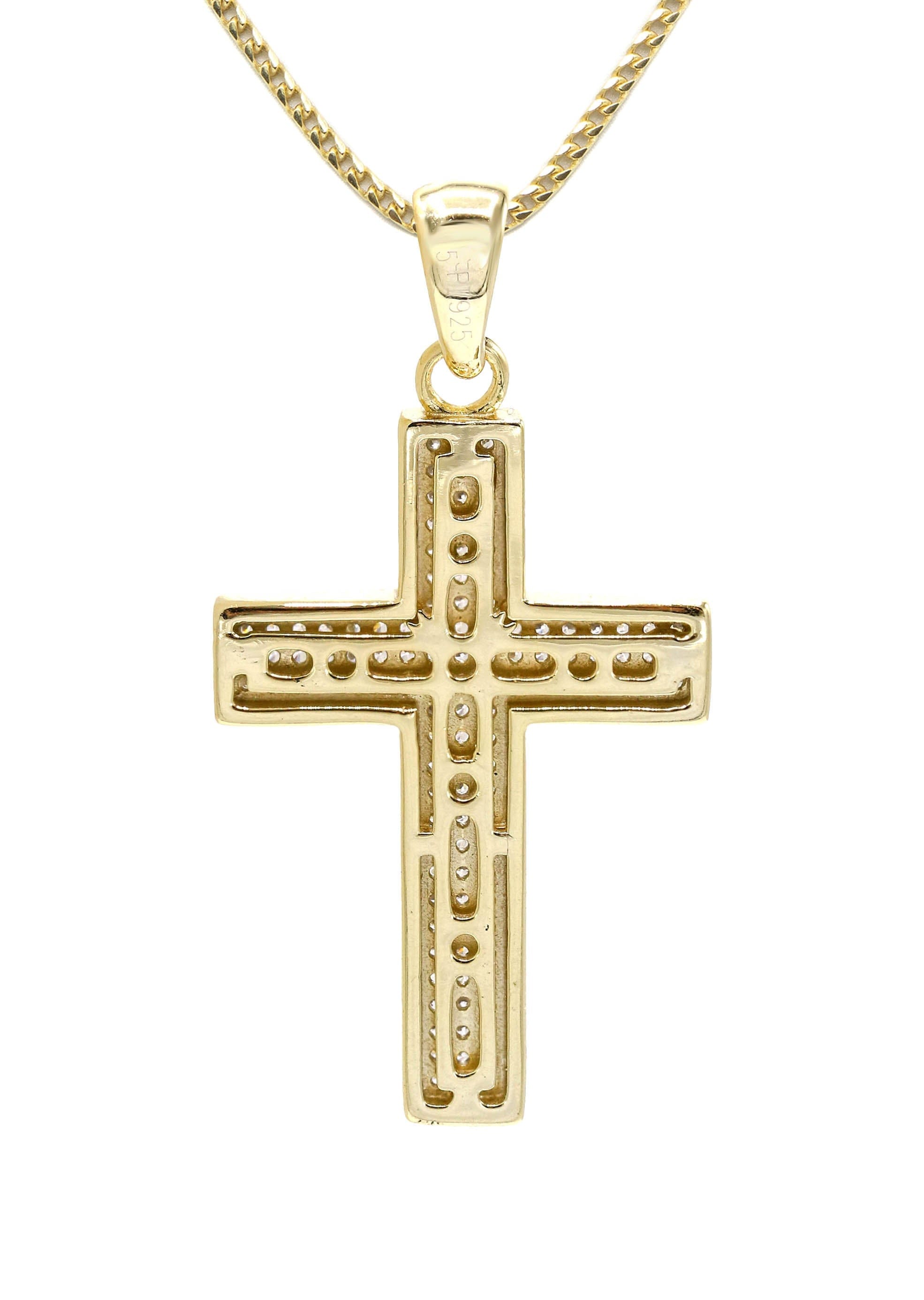 Manufacturer 43 Silver Necklace - Gold Cross Necklace | 12.7 Grams