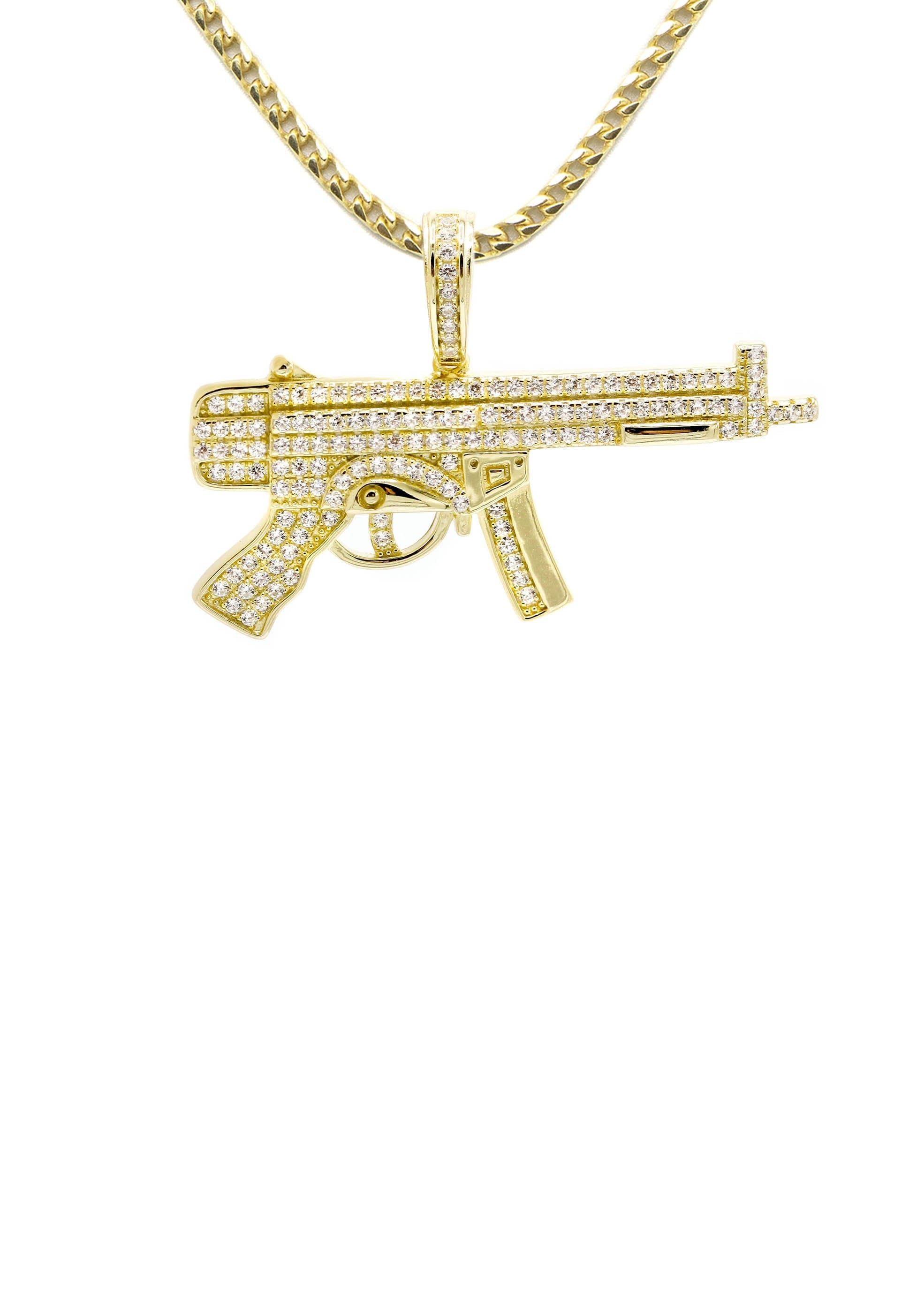 Manufacturer 43 Silver Necklace - Gold Gun Necklace | 15 Grams