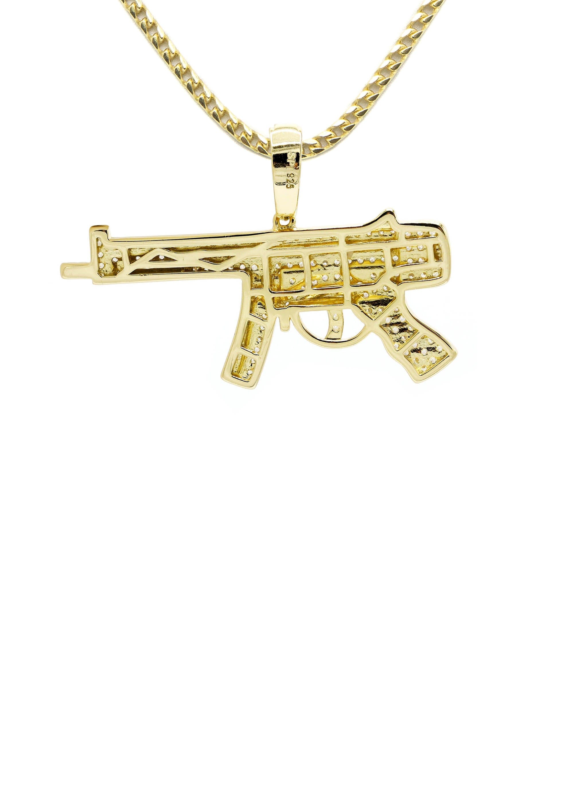 Manufacturer 43 Silver Necklace - Gold Gun Necklace | 15 Grams